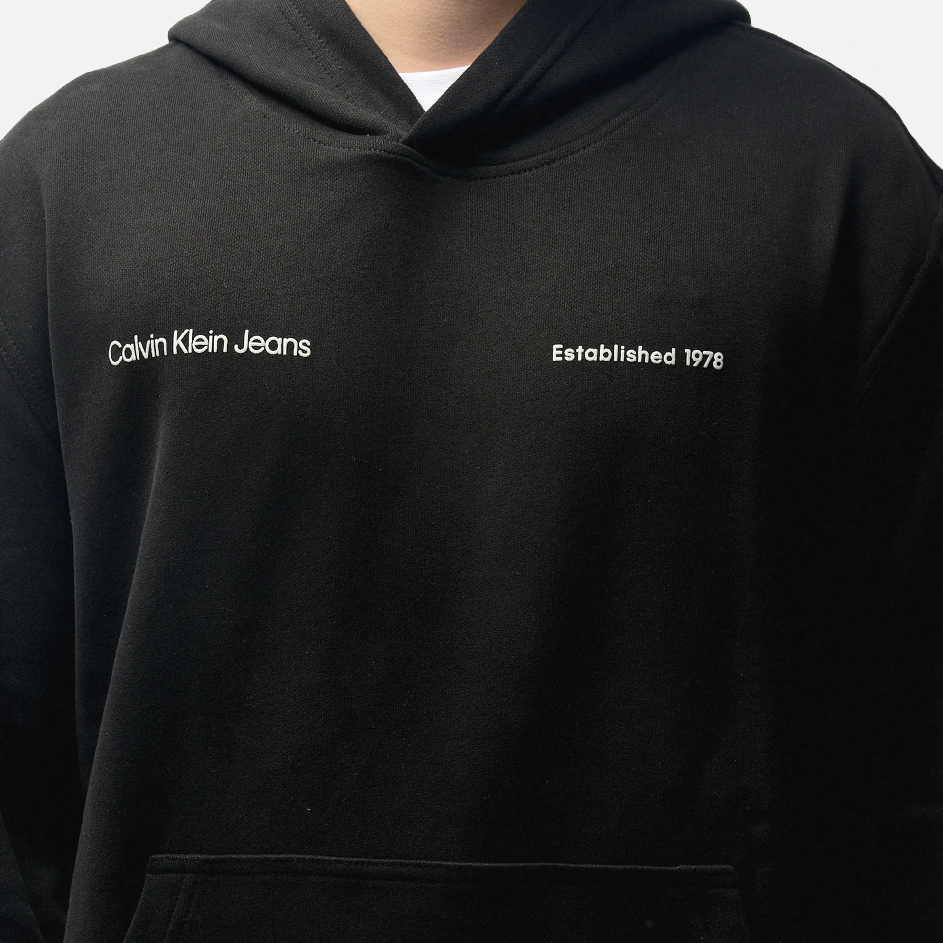 Calvin Klein Jeans Big Box Logo Hoodie Black