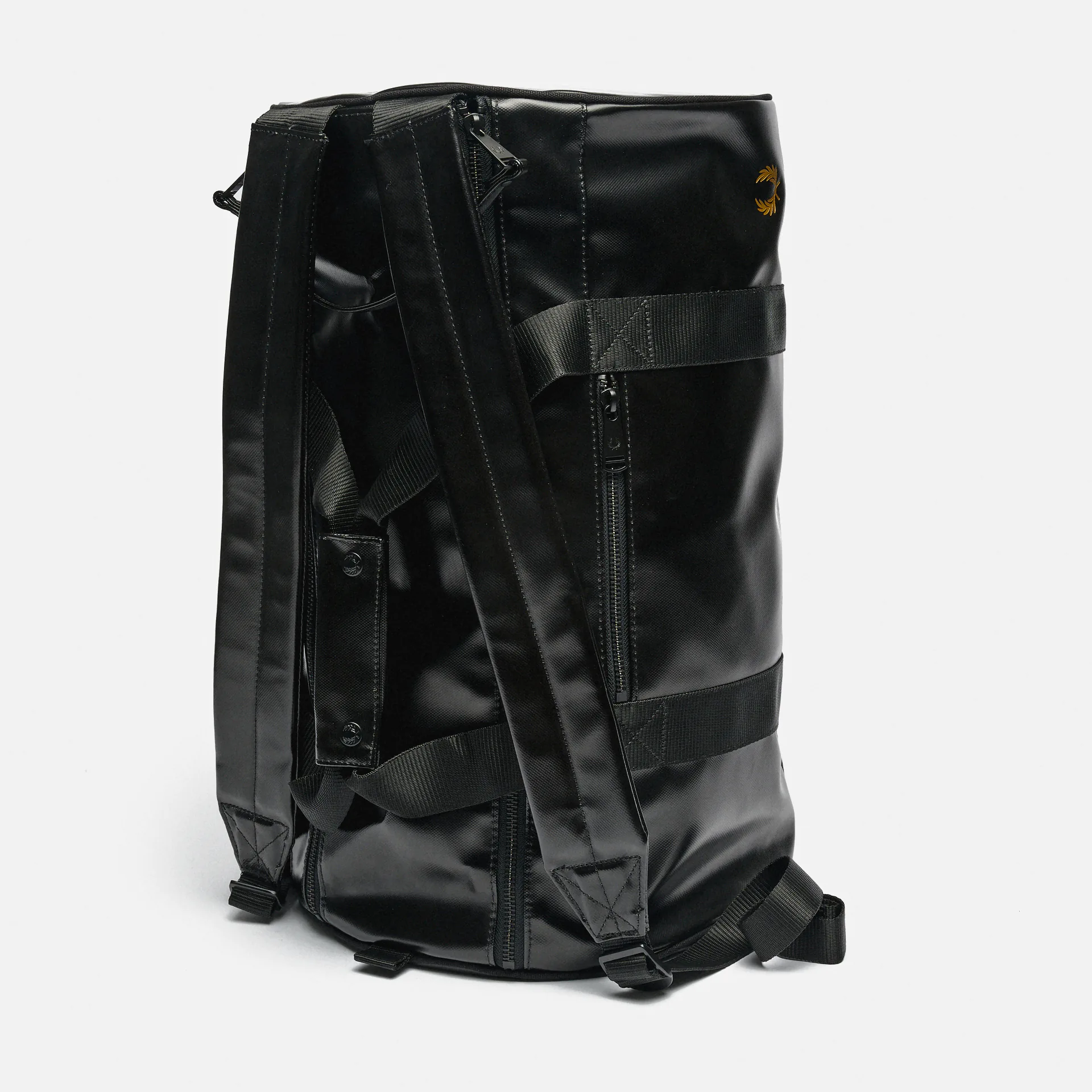 Fred Perry Tonal Barrel Backpack Black/Gold