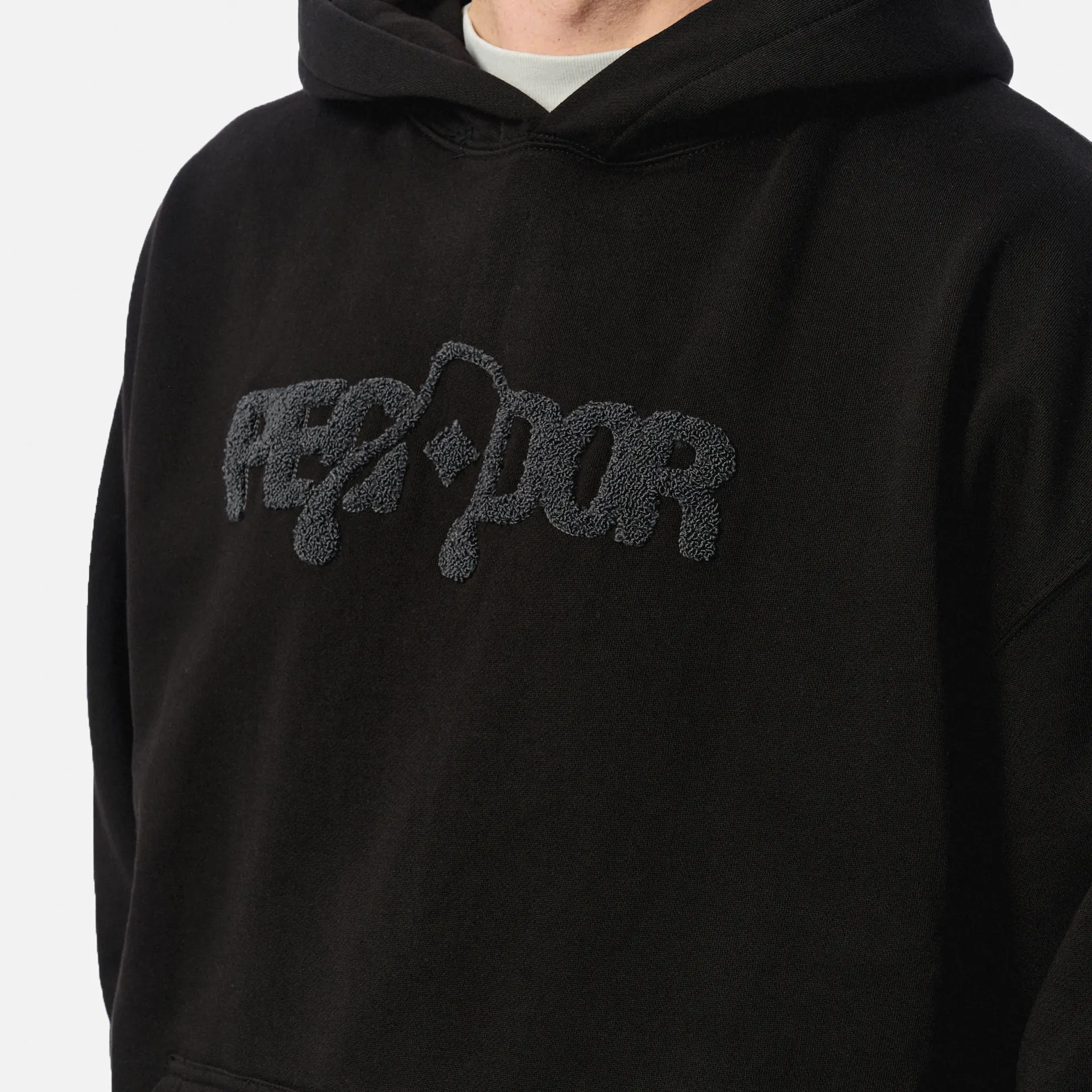 PEGADOR Grange Oversized Hoodie Washed Black