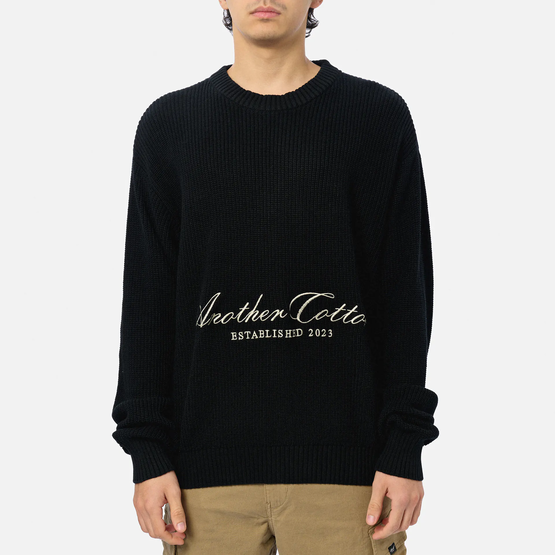 Another Cotton Established Knit Sweater Black