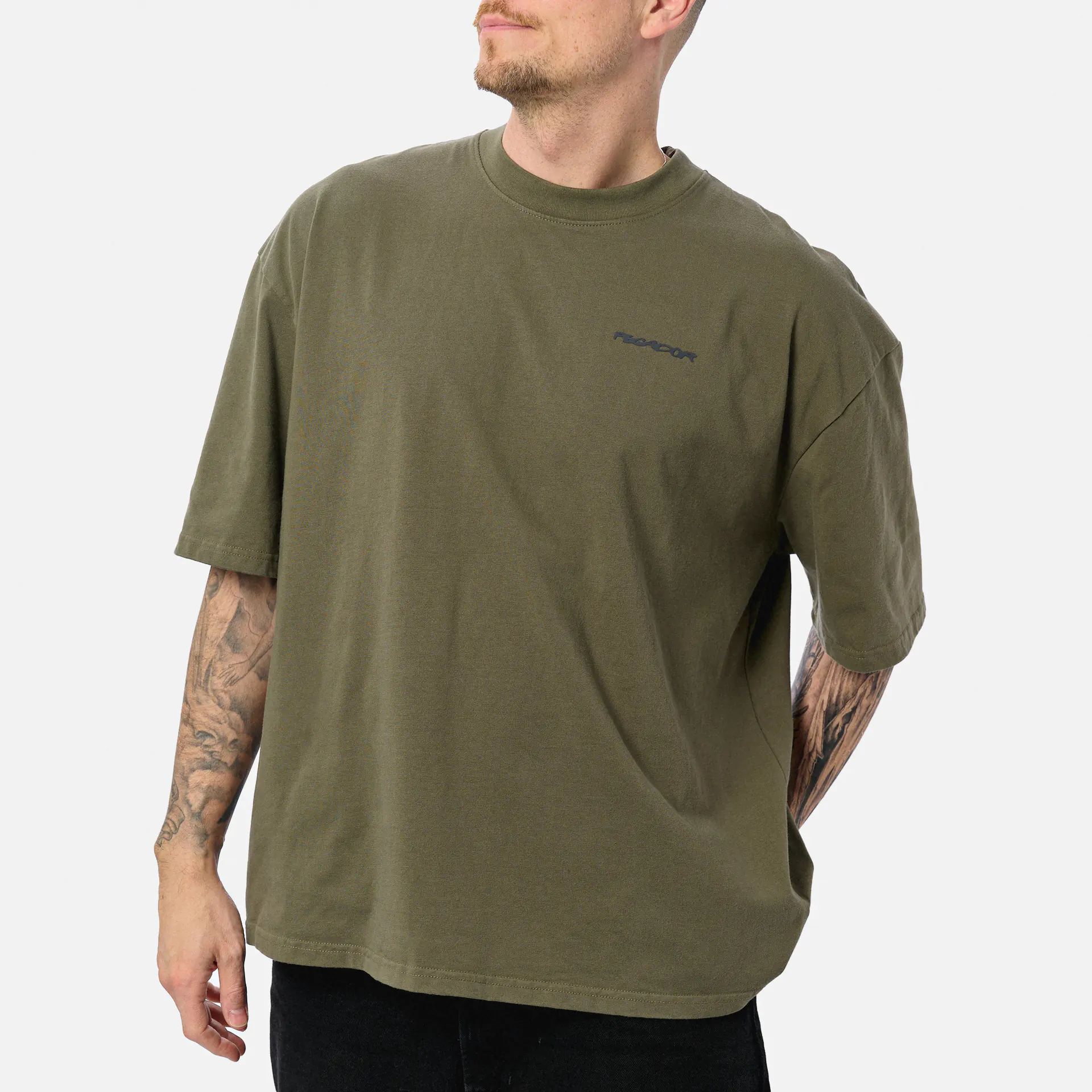 PEGADOR Allis Oversized Tee Washed Faded Olive