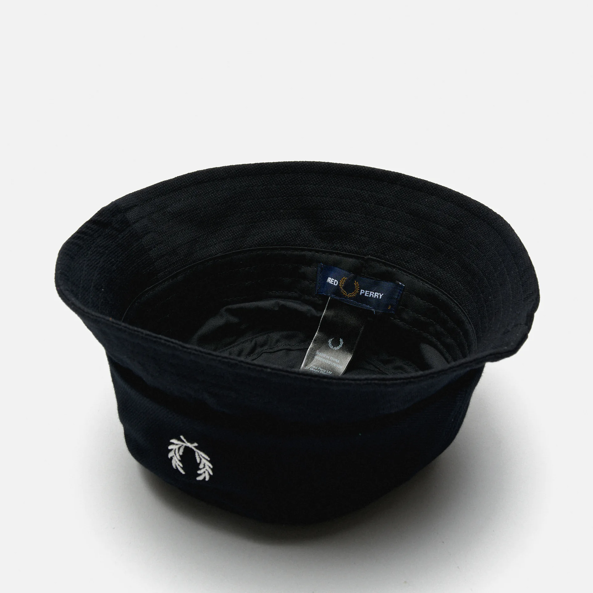 Fred Perry Pique Bucket Hat Black