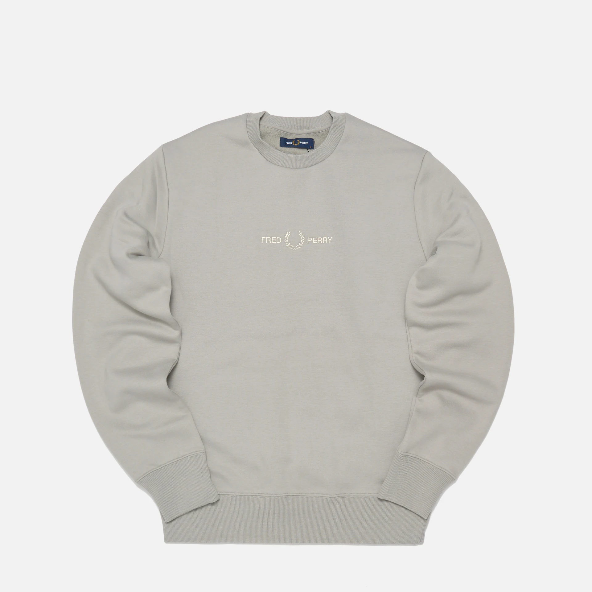 Fred Perry Embroidered Sweatshirt Limestone