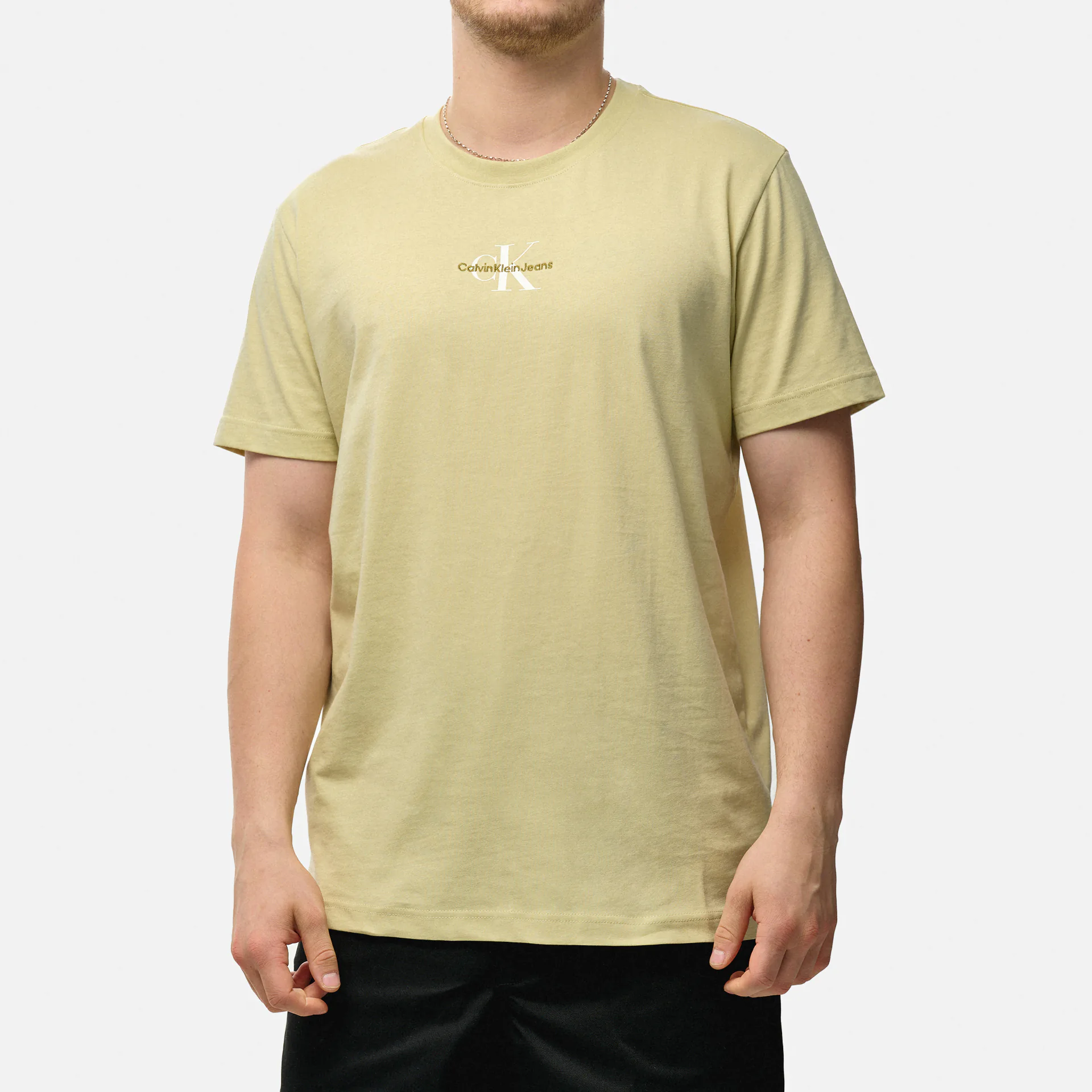 Calvin Klein Jeans Monologo Regular T-Shirt Green Haze