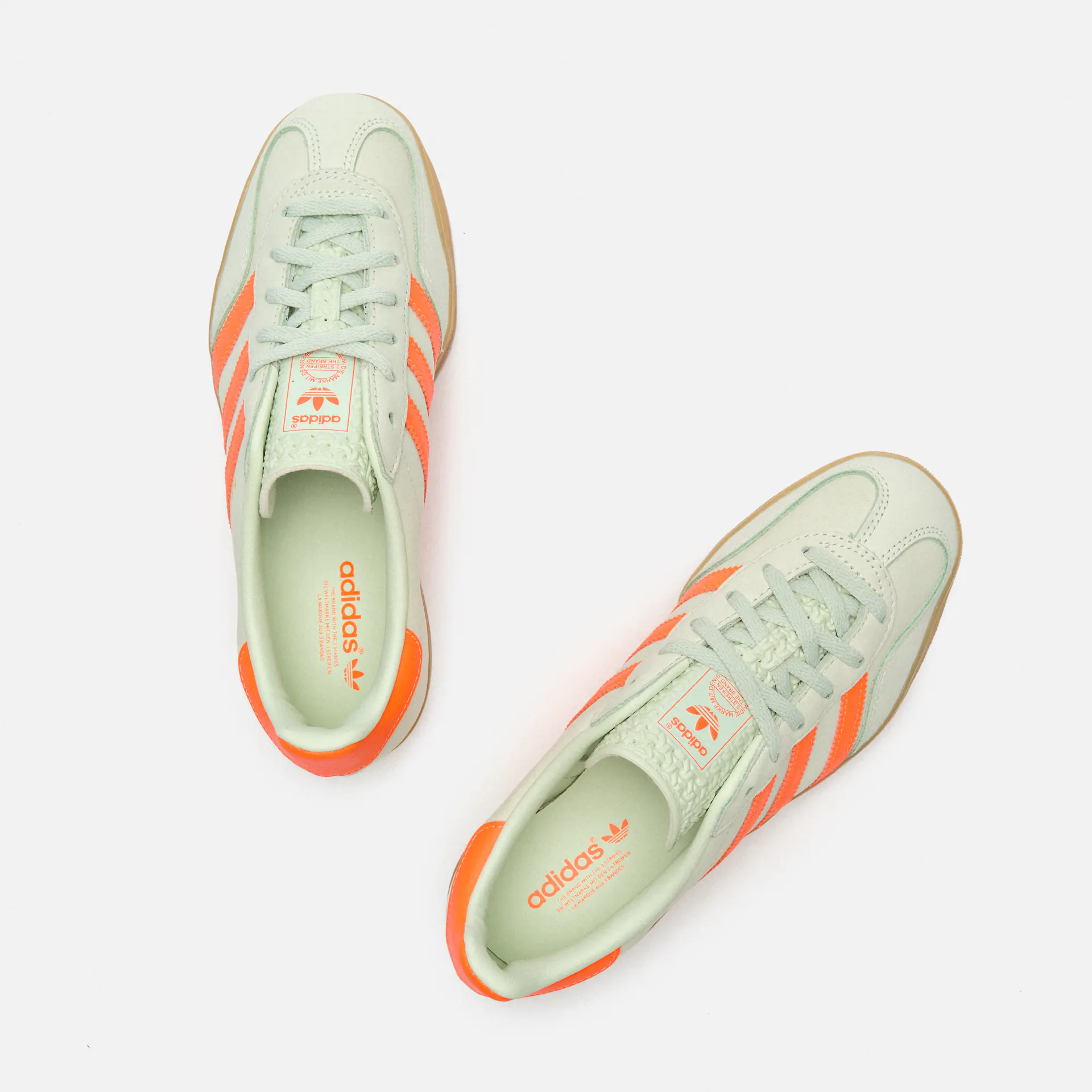 adidas Originals Gazelle Sneaker Linen Green Solar Orange