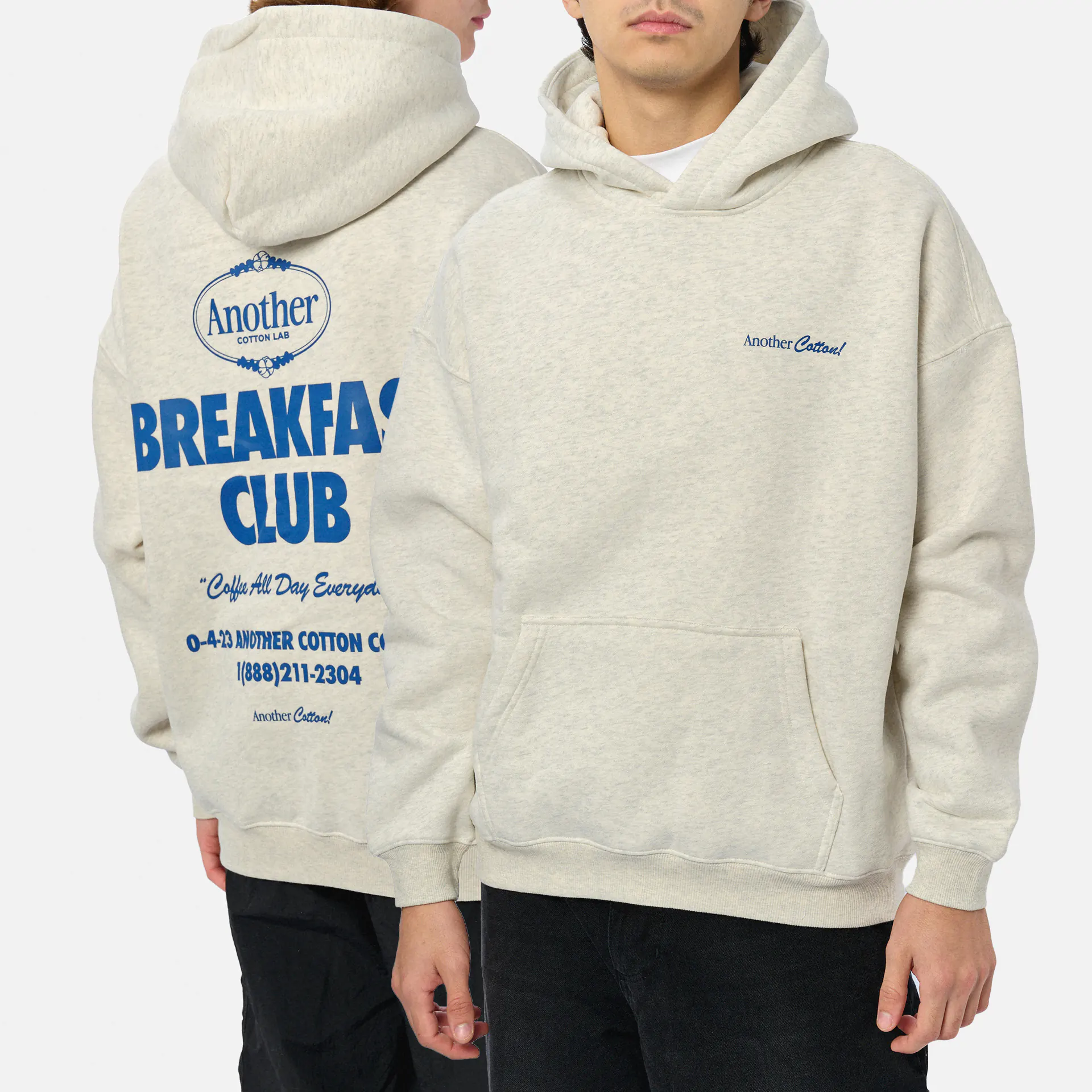 Another Cotton Breakfast Club Oversized Hoodie Grey