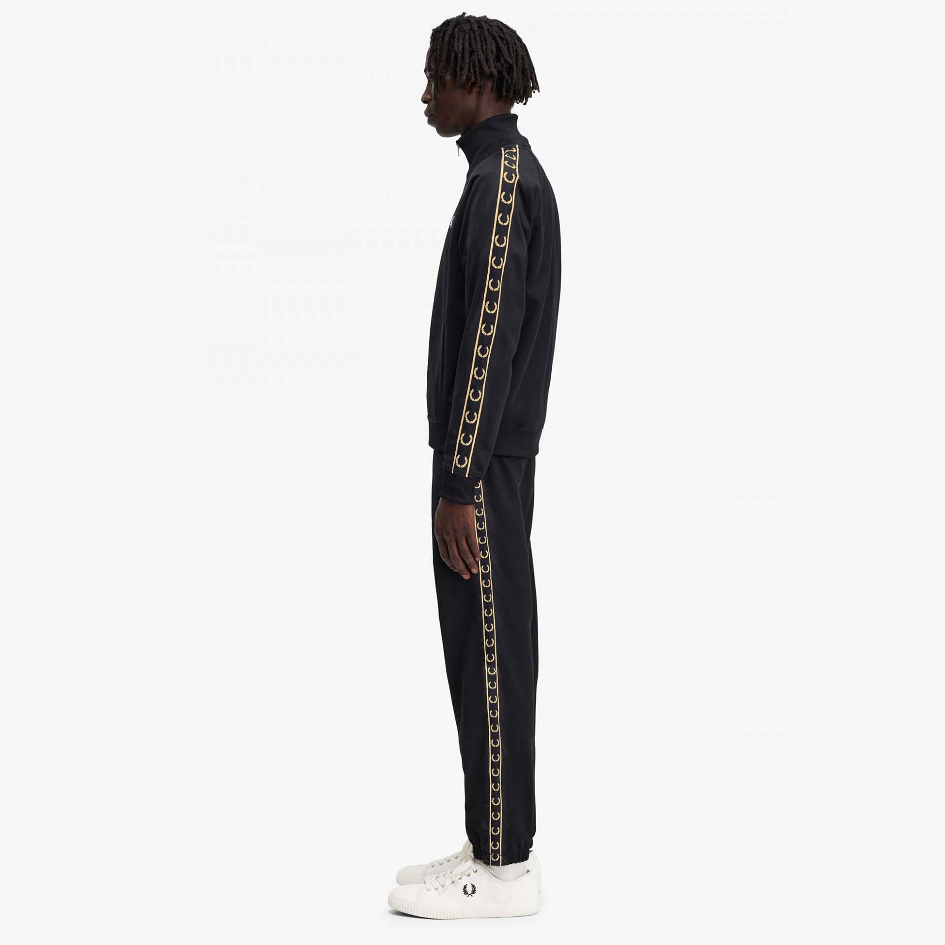 Fred Perry Seasonal Taped Track Pant Black/1964 Gold
