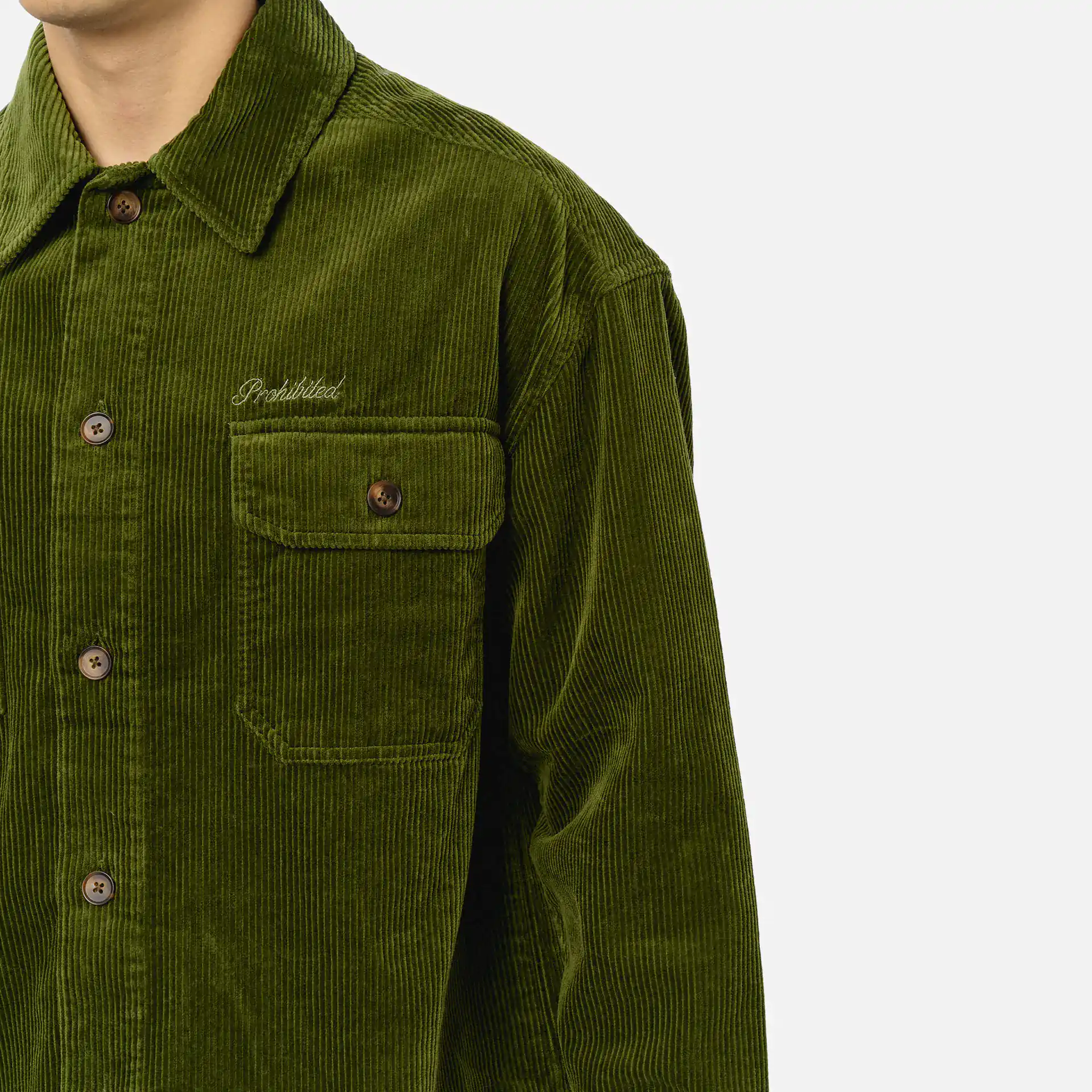 Prohibited Corduroy Overshirt Green