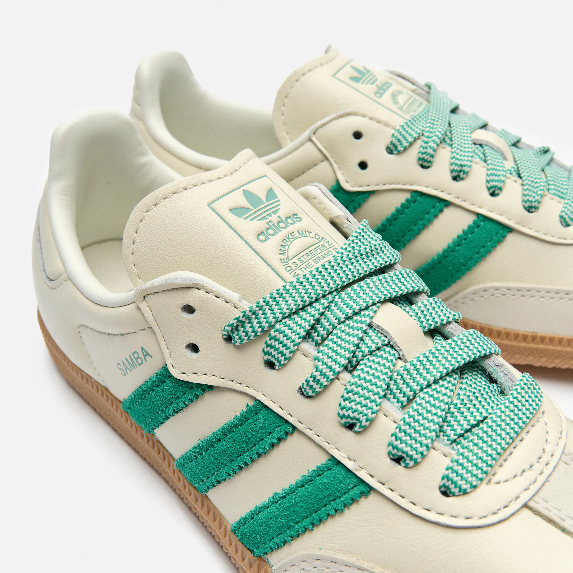 adidas Originals Samba Sneaker OG Off White/Court Green