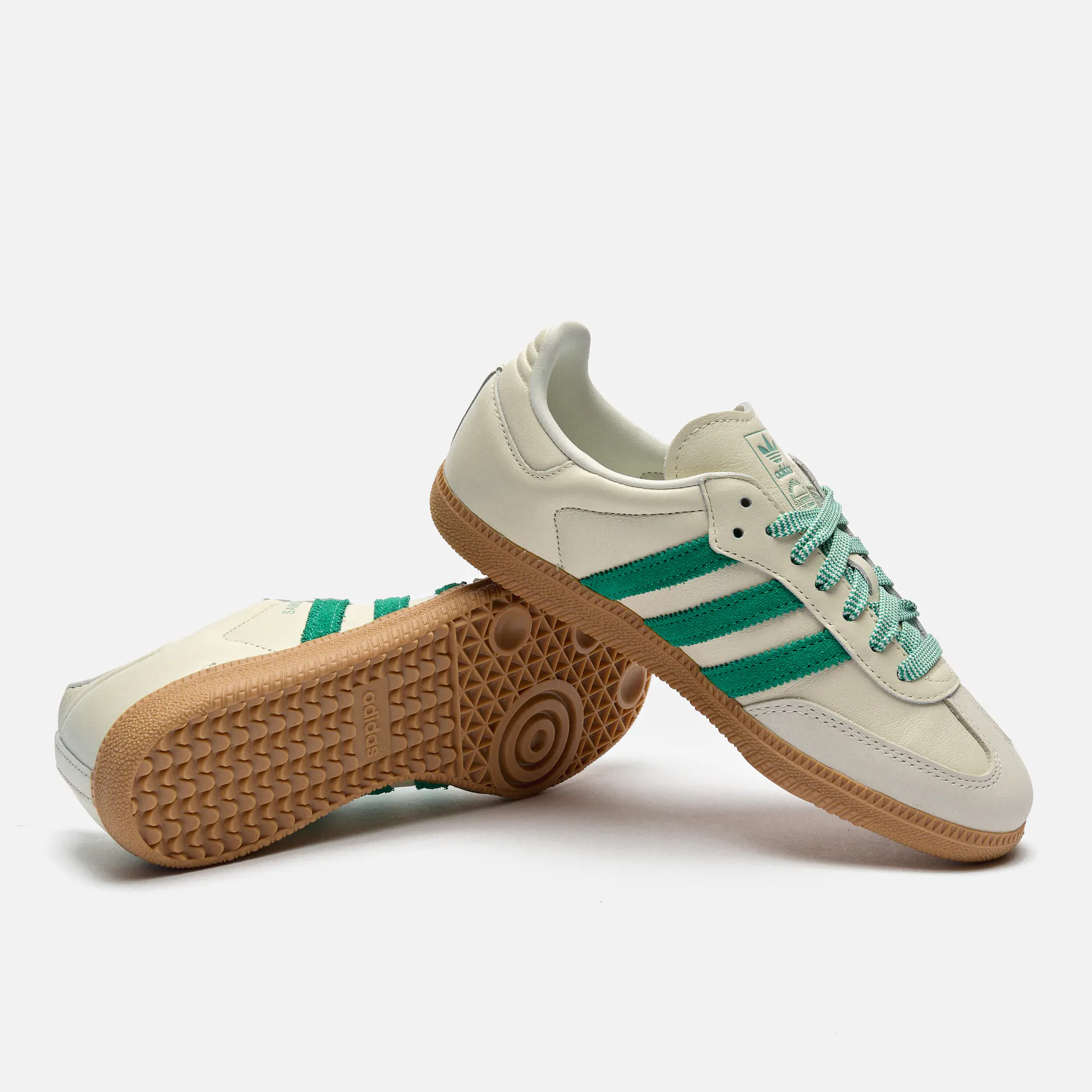 adidas Originals Samba Sneaker OG Off White/Court Green