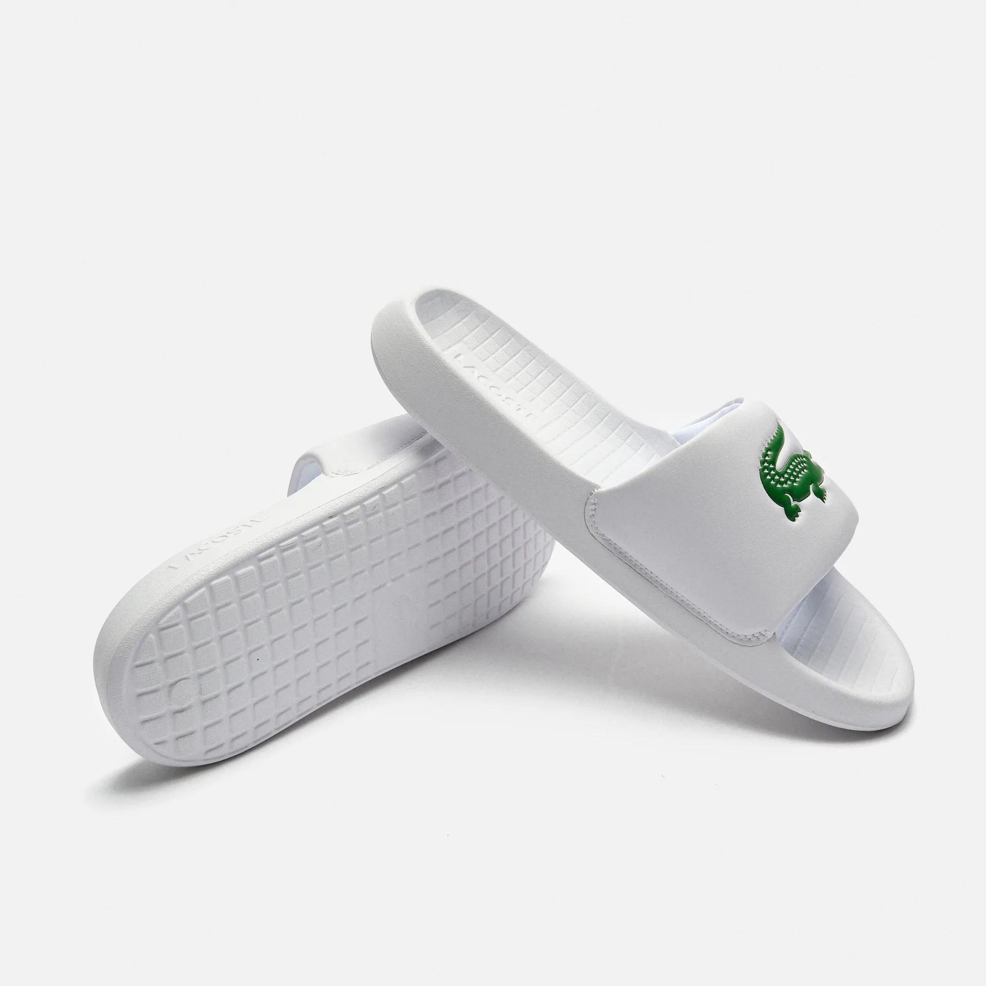 Lacoste Croco 1.0 Slides White/Green