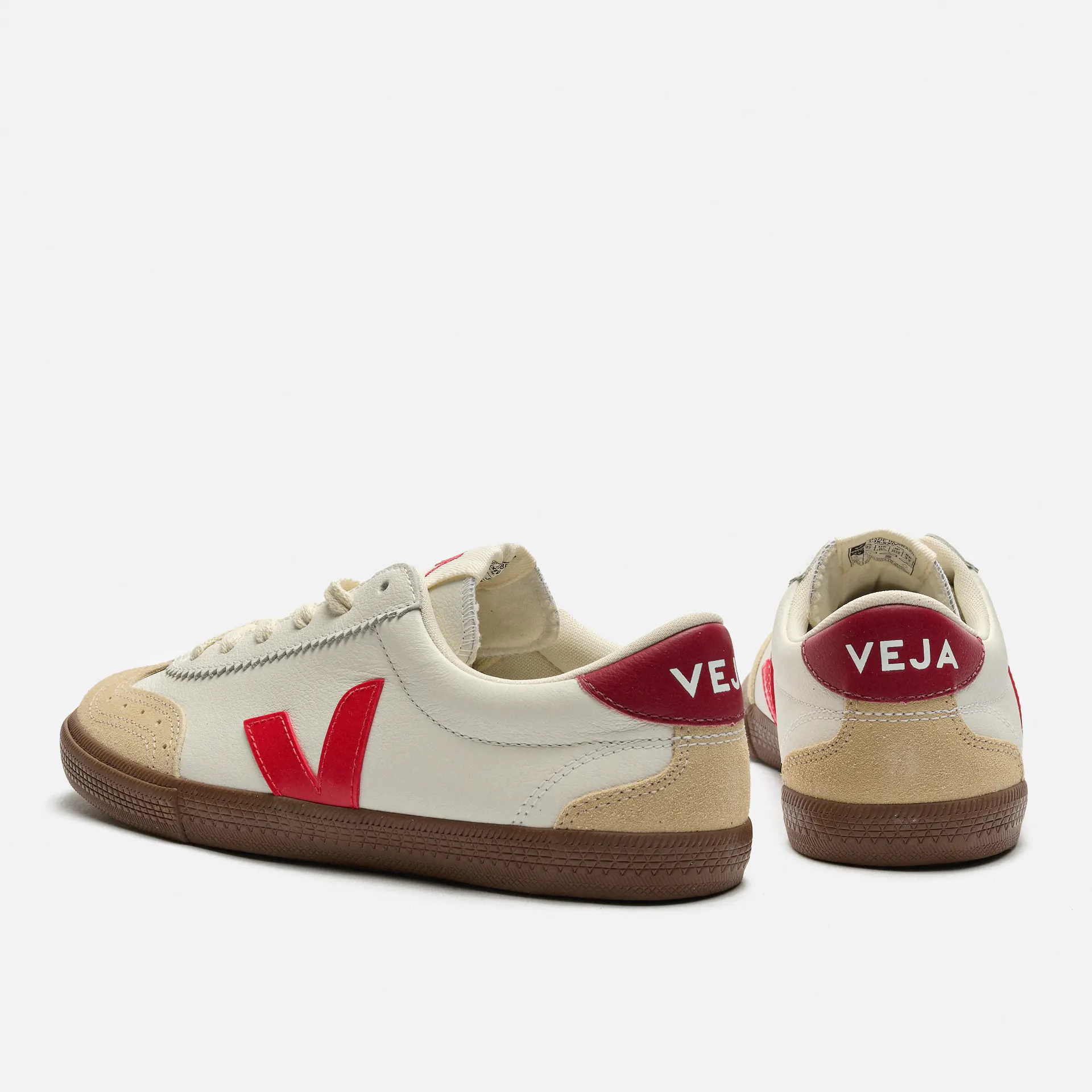 Veja Volley Leather Sneaker White/Peking Bark