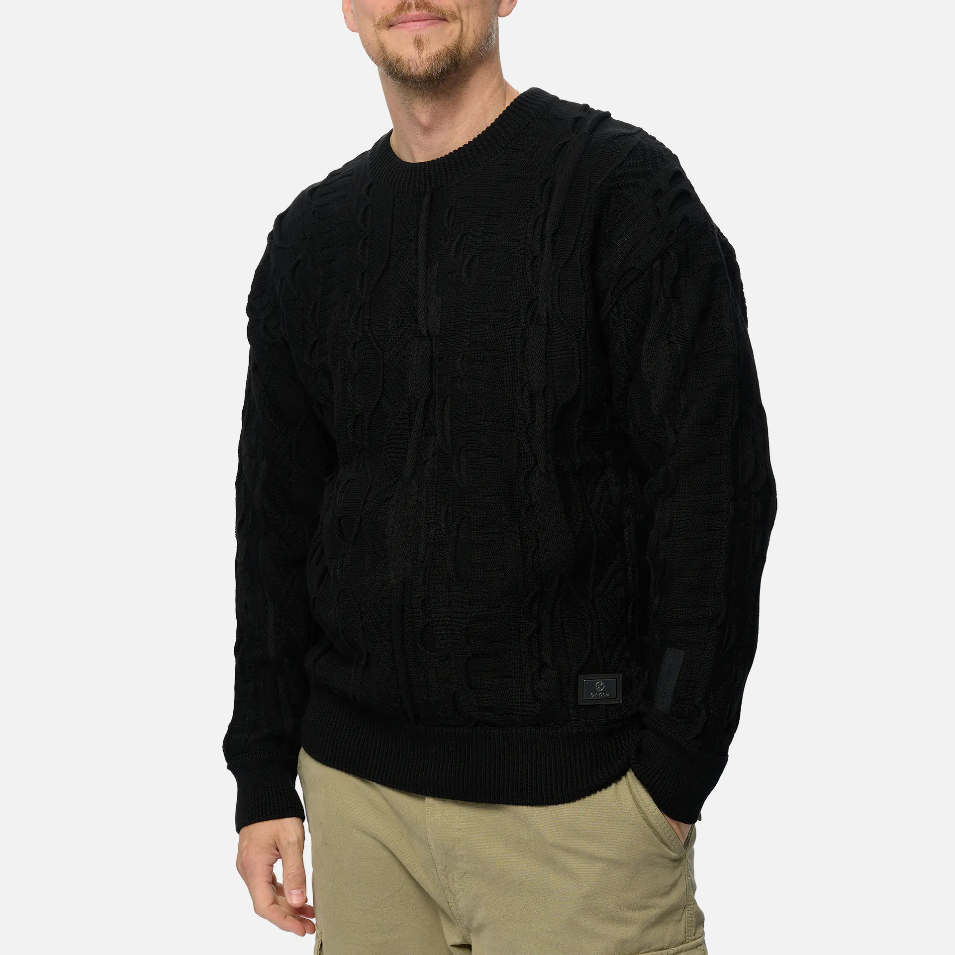 Carlo Colucci Knit Pullover Black