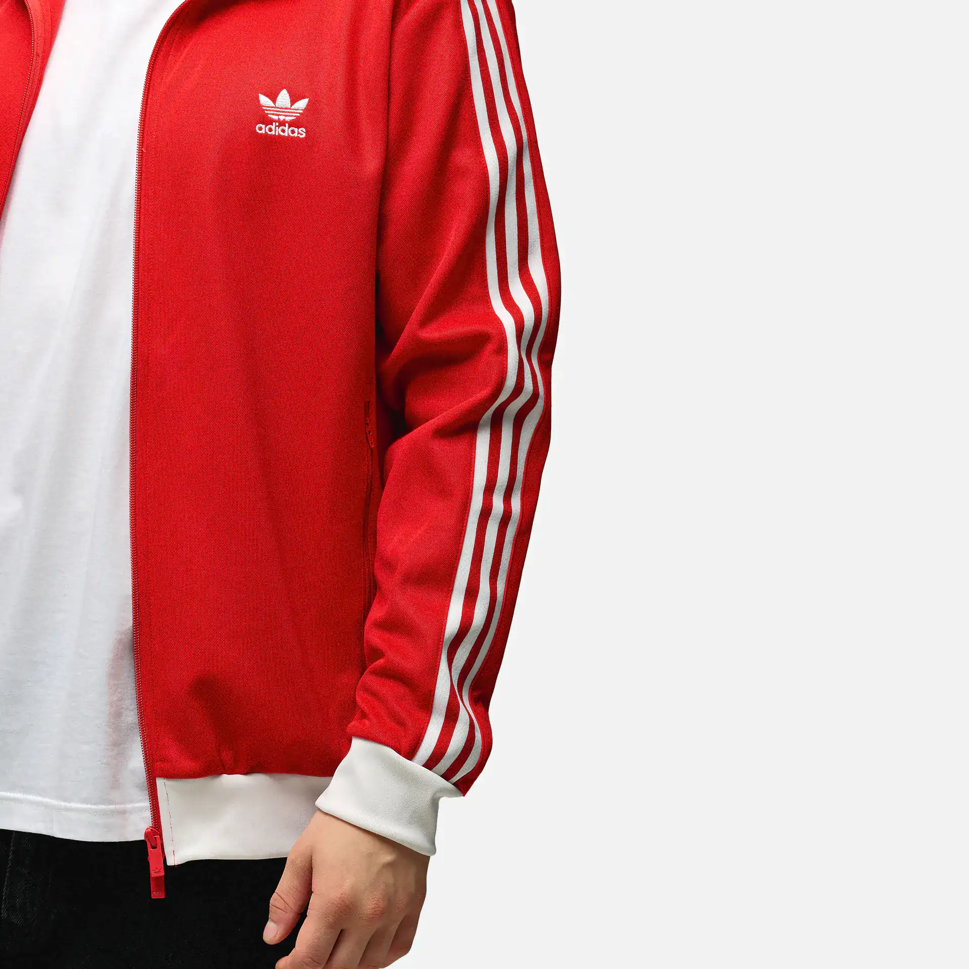 adidas Originals Beckenbauer Track Jacket Better Scarlet/White