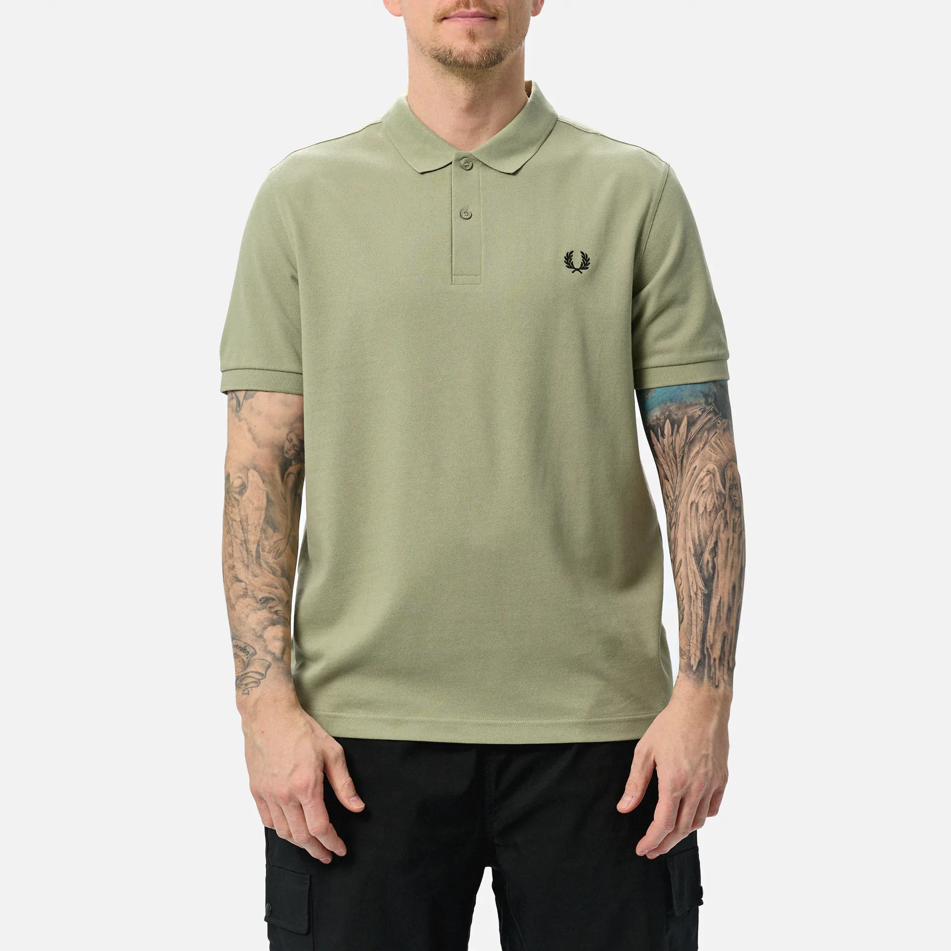 Fred Perry Plain Polo Shirt Seagrass