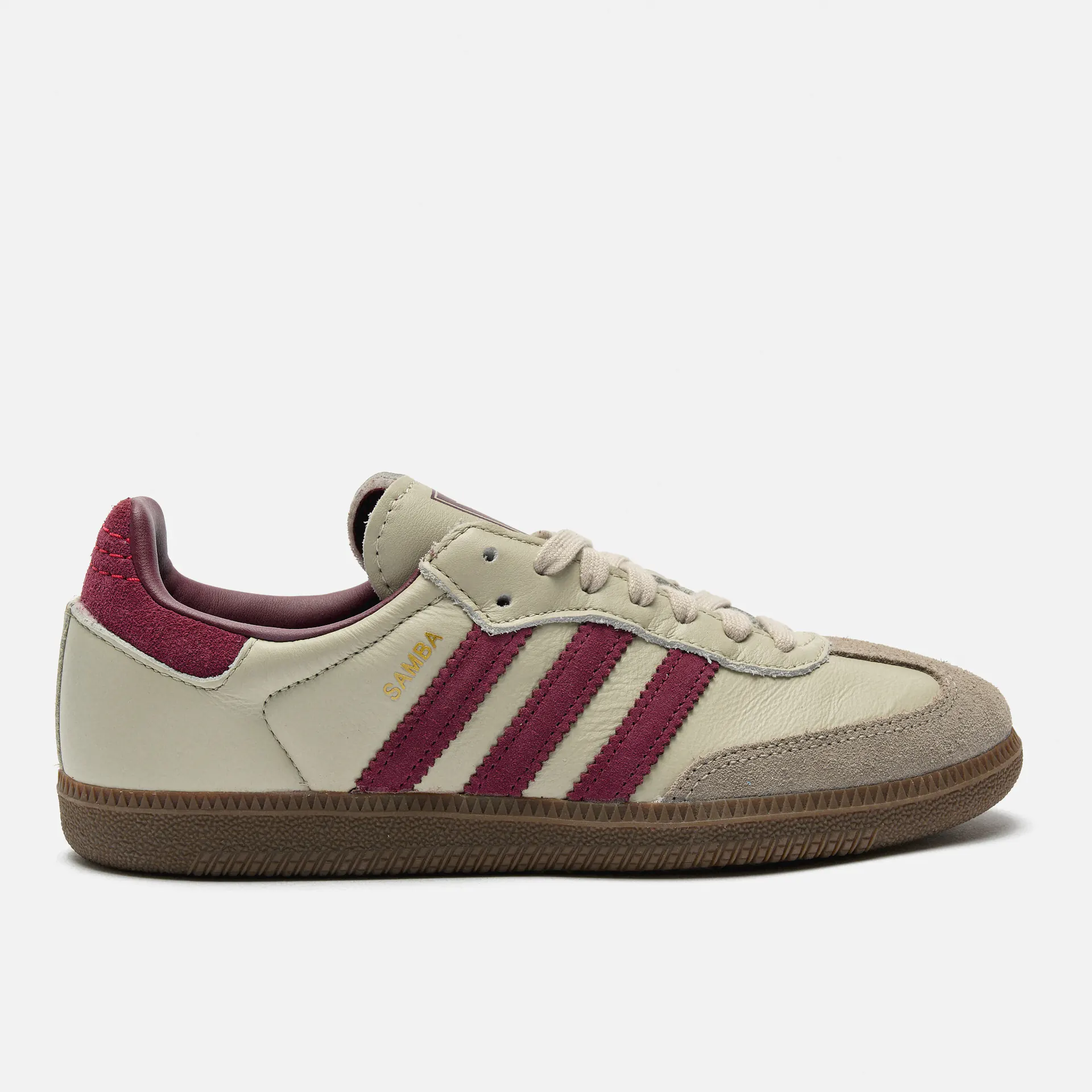 adidas Originals Samba OG Sneaker Putty Grey/Maroon/Gold Metallic