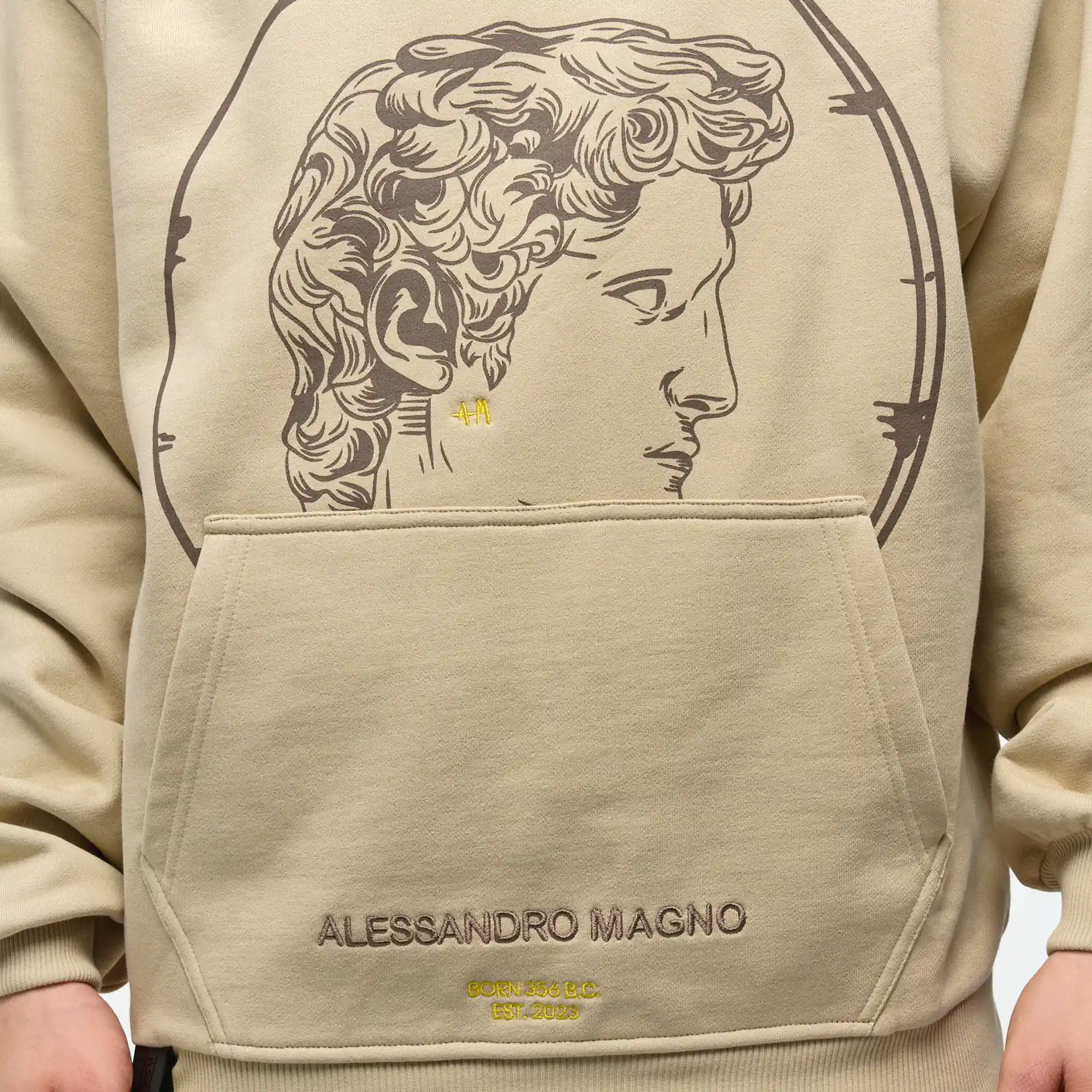 Alessandro Magno Fashion Hoodie Offwhite