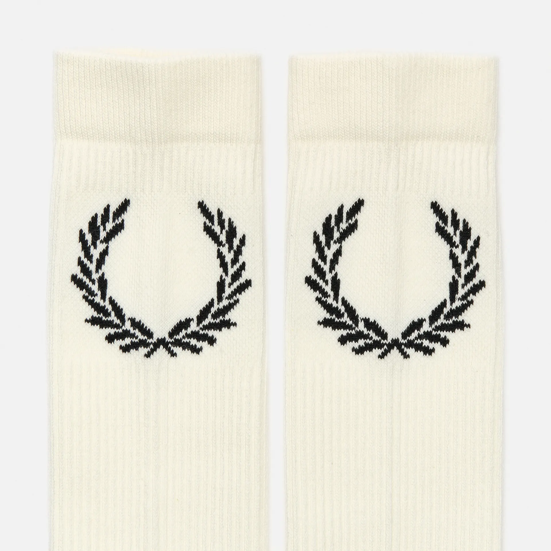 Fred Perry Laurel Wreath Jacquard Socks Snow White/Black