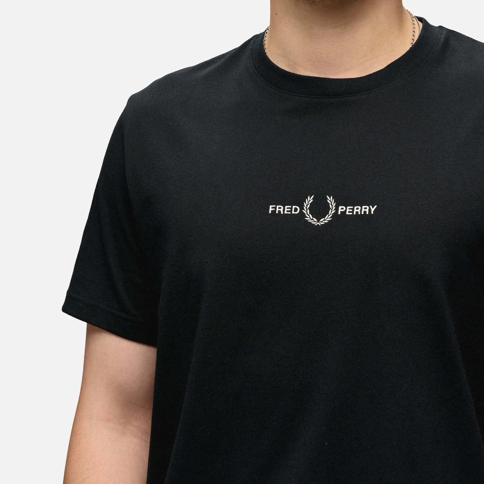 Fred Perry Embroidered T-Shirt Black