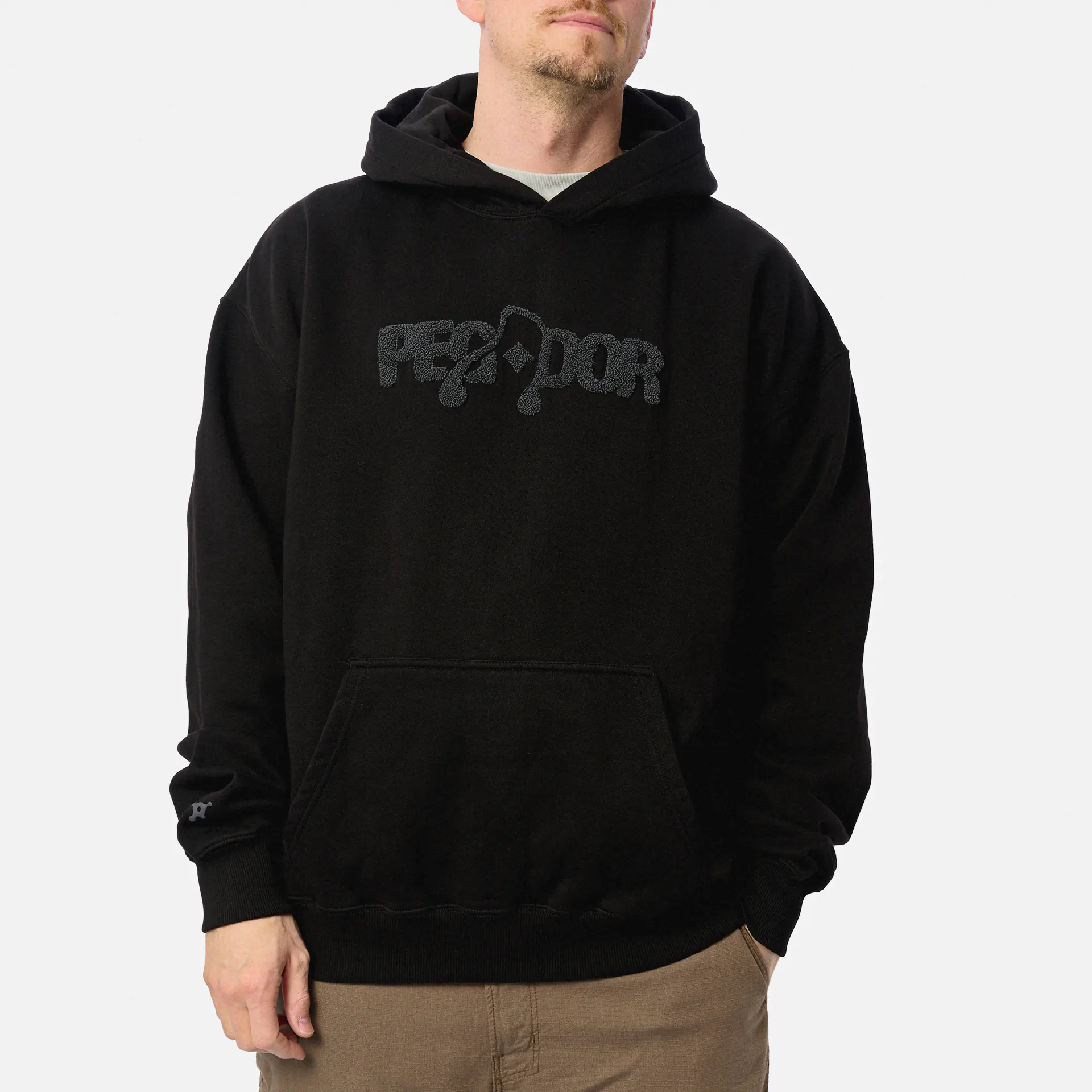 PEGADOR Grange Oversized Hoodie Washed Black