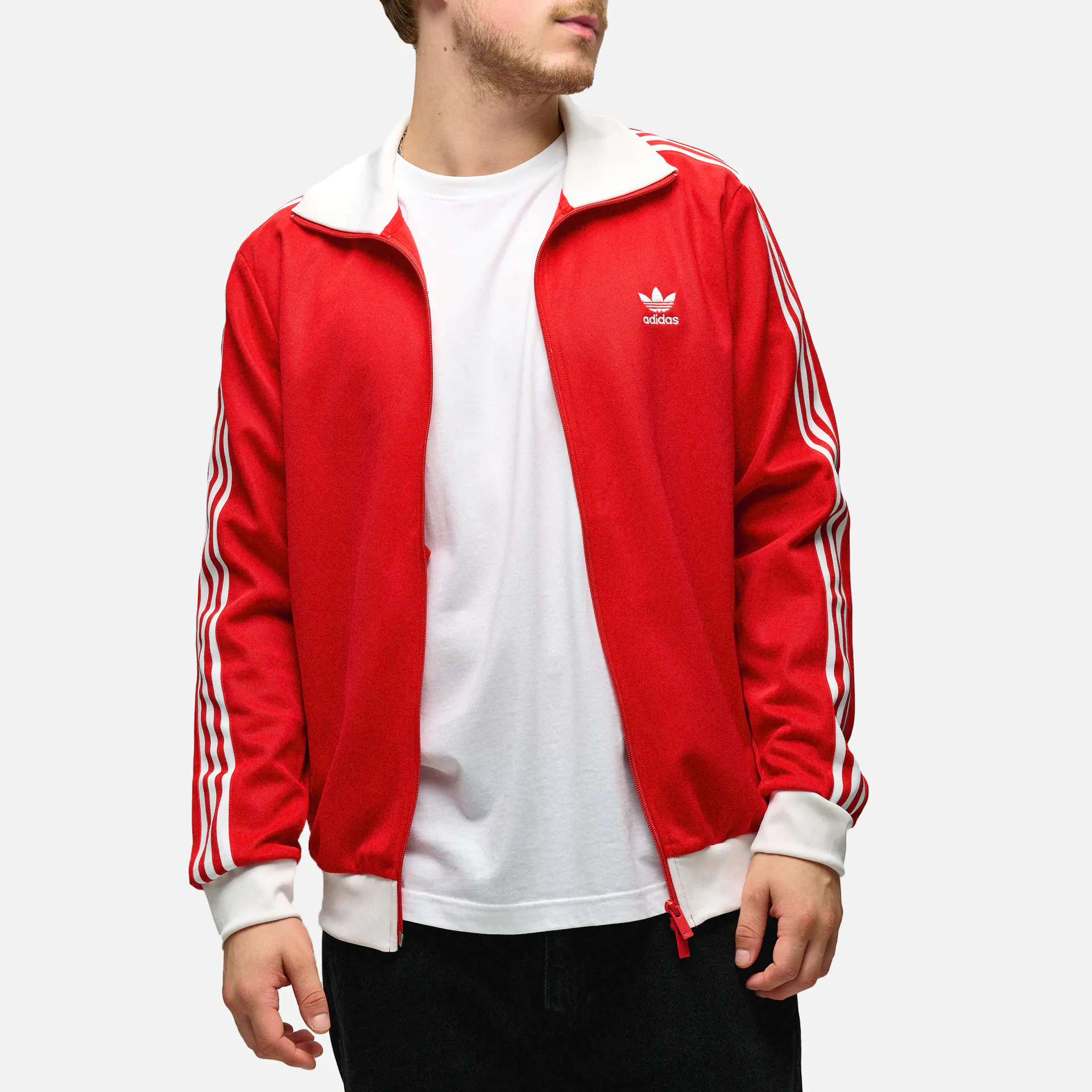 Adidas jacke rot weiß online