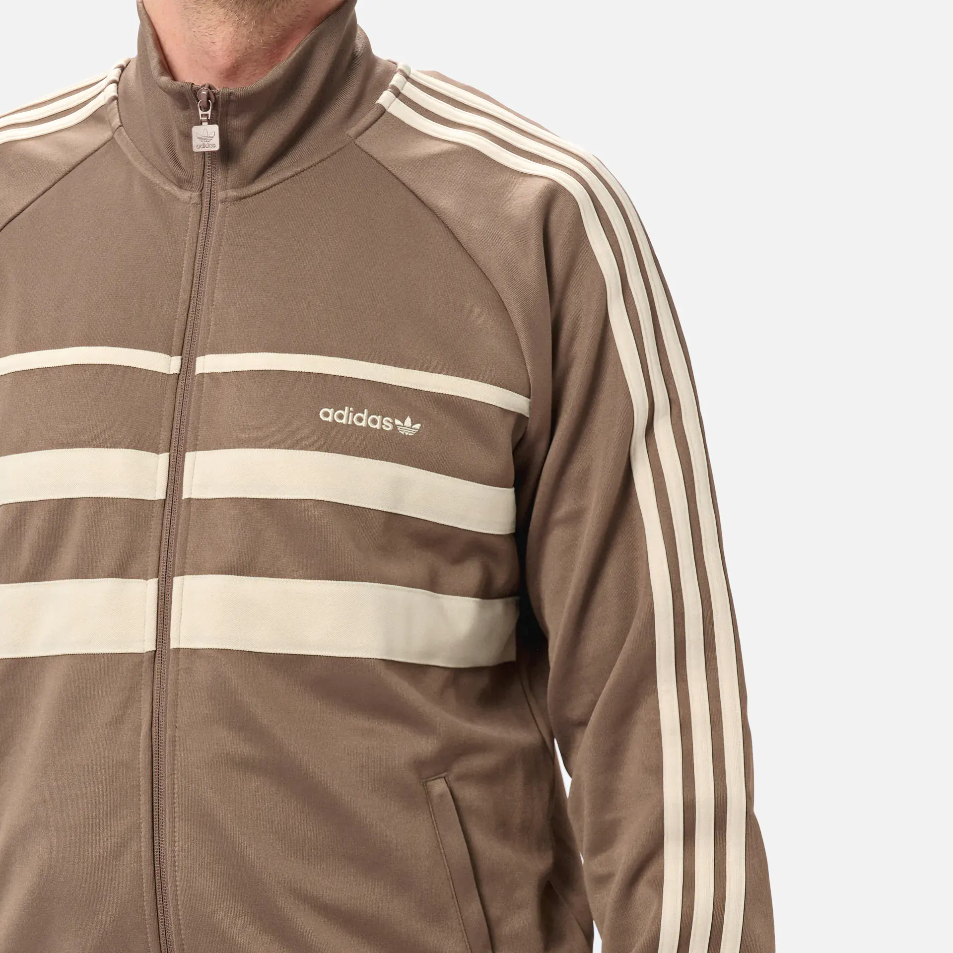 adidas Originals The First Track Jacket Trace Brown/Wonder White