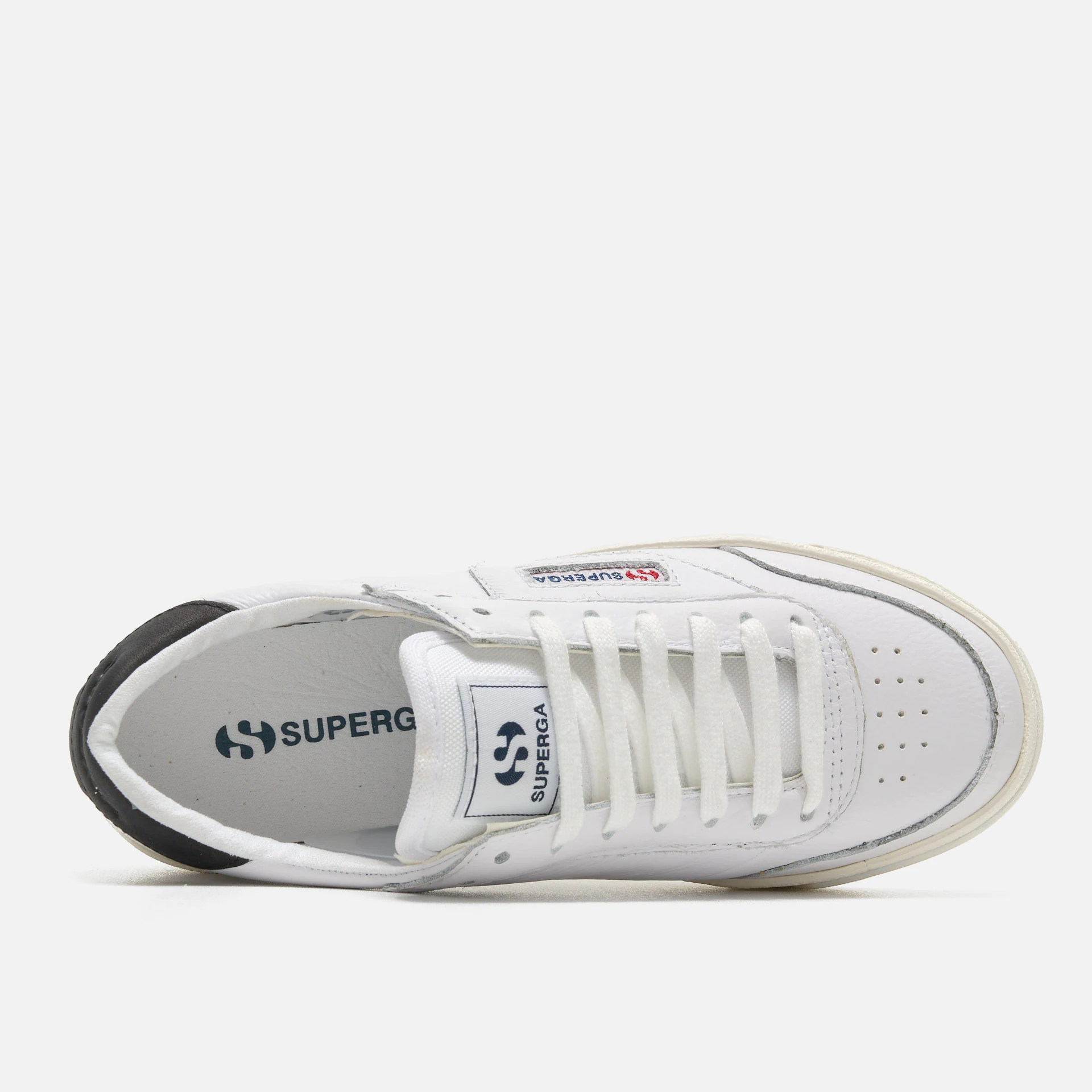 Black and white superga platform online