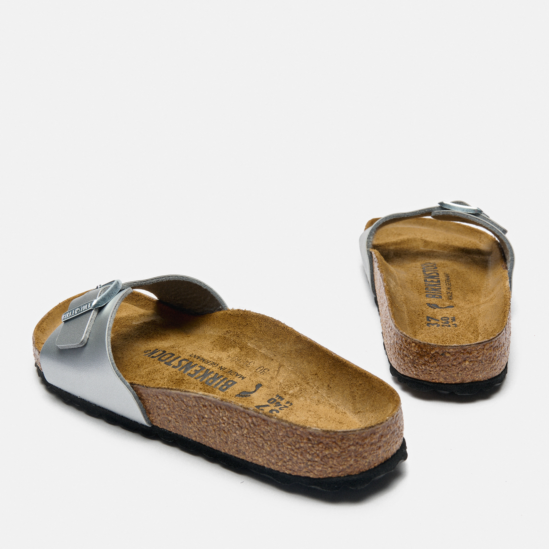 Birkenstock Madrid Birko-Flor Sandals Narrow Silver