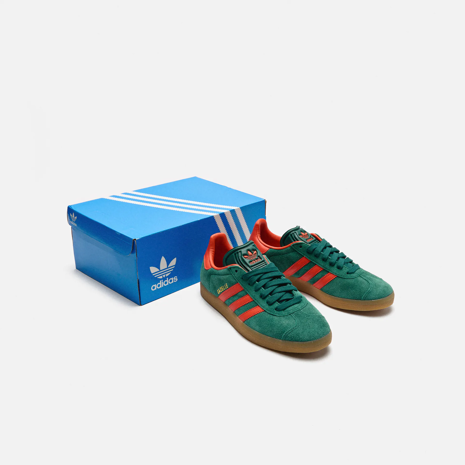 adidas Originals Gazelle Sneaker Core Green/Preloved Red/Gum3