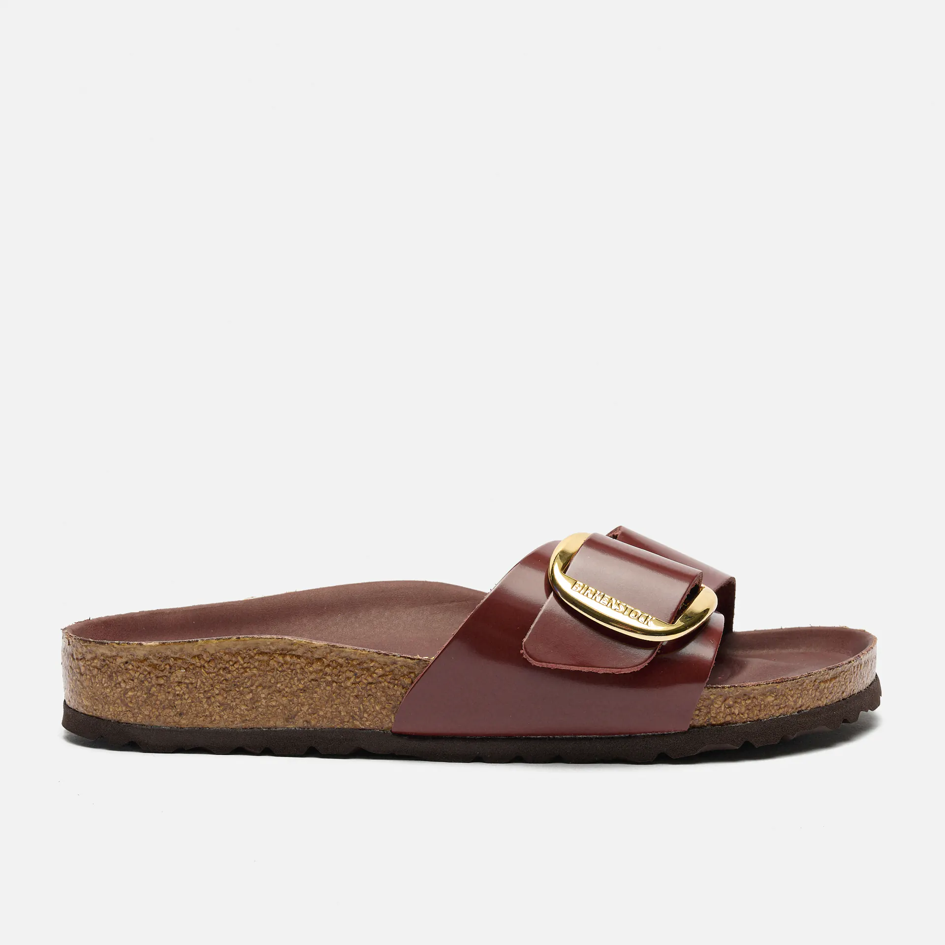 Birkenstock Madrid Big Buckle Sandals Narrow High Shine Chocolate