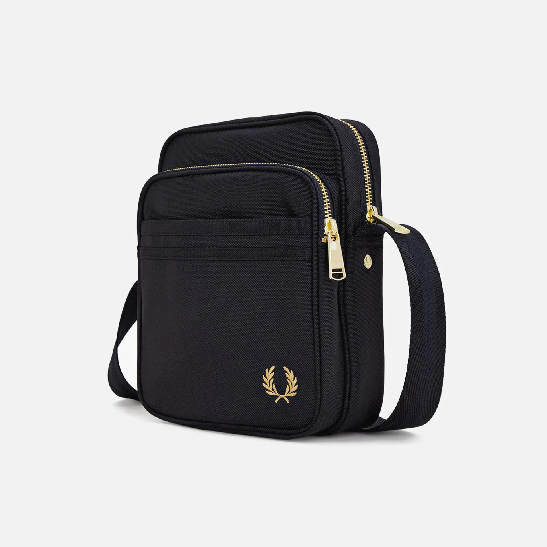 Fred Perry Textured Nylon Side Bag Black