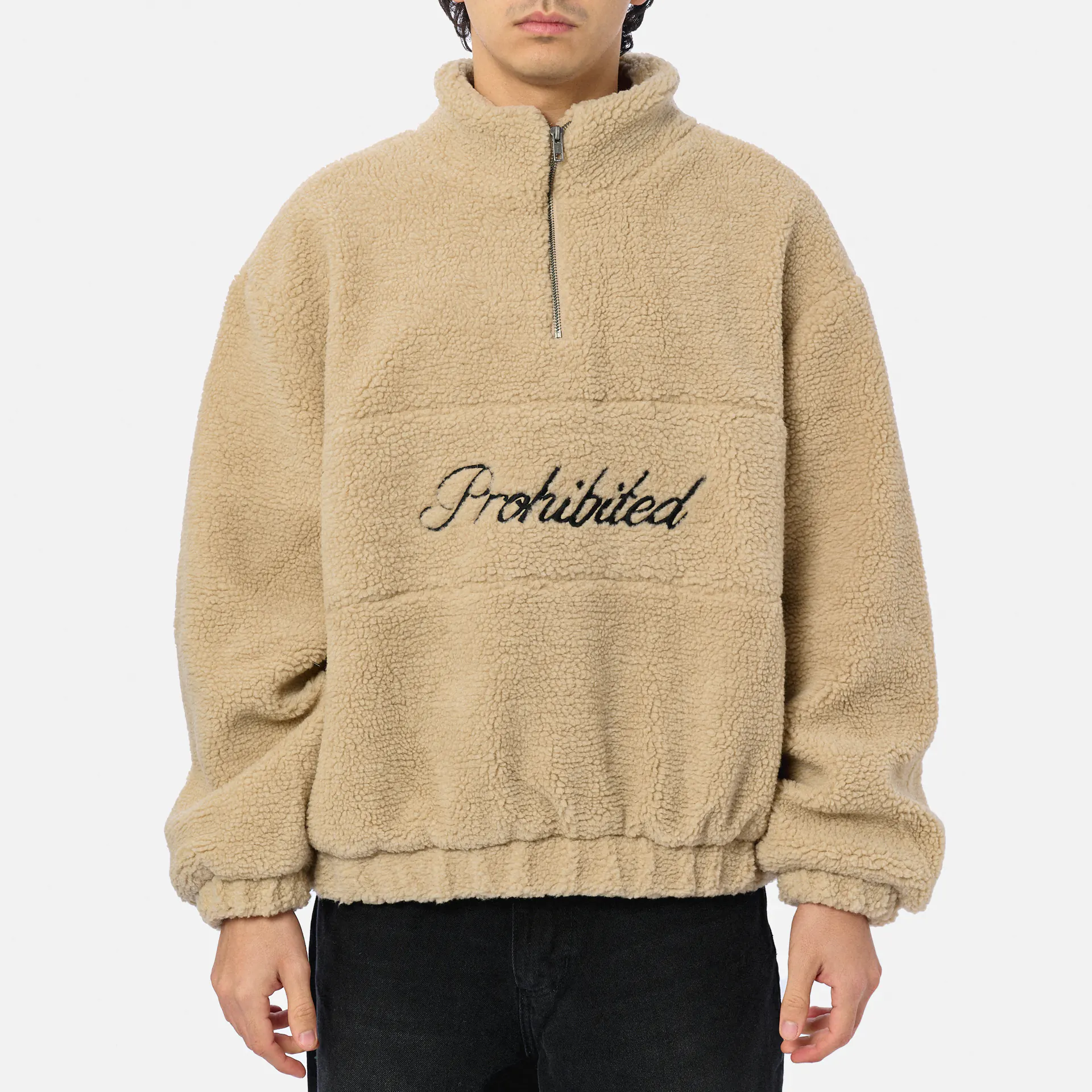 Prohibited Woodford Fleece Half-Zip Cream