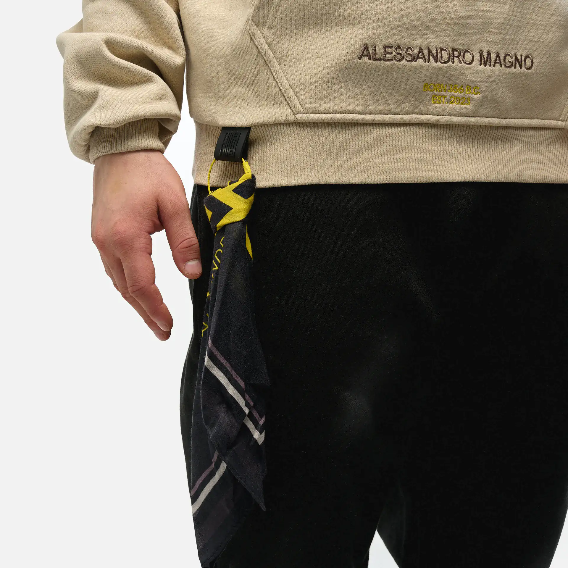 Alessandro Magno Fashion Hoodie Offwhite