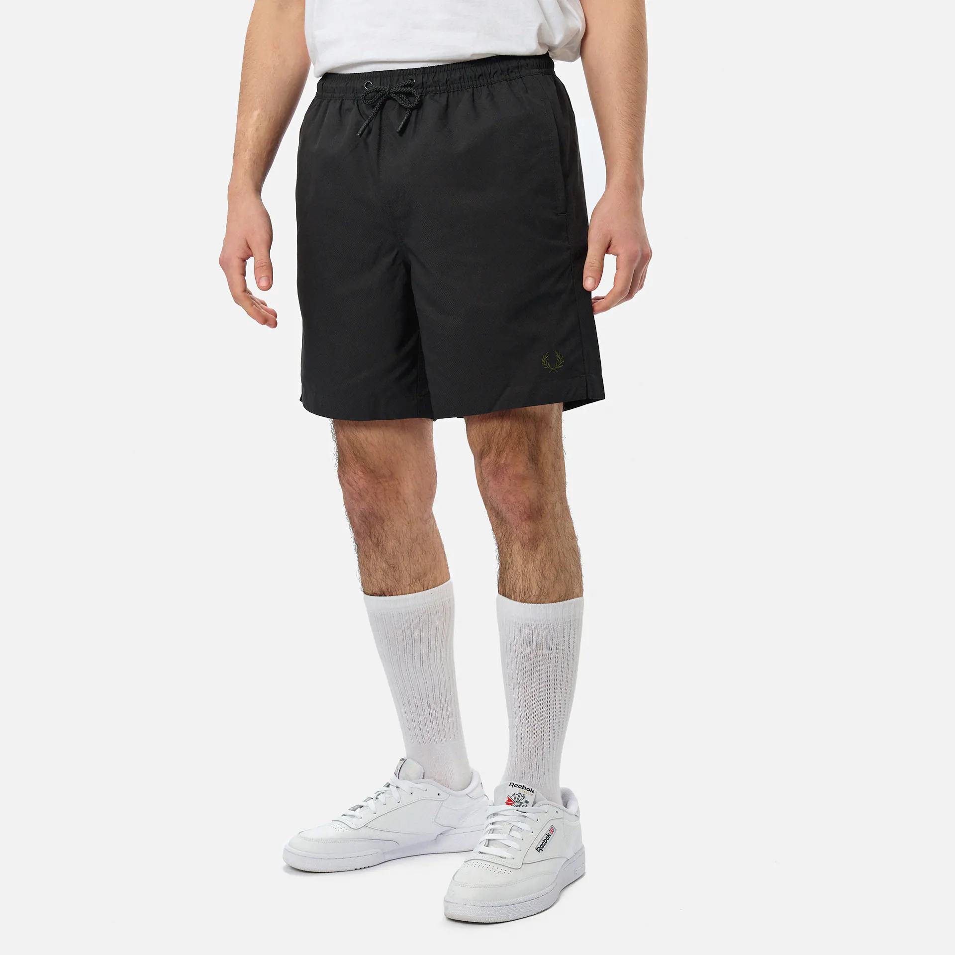 Fred Perry Classic Swimshort Black/Court Green