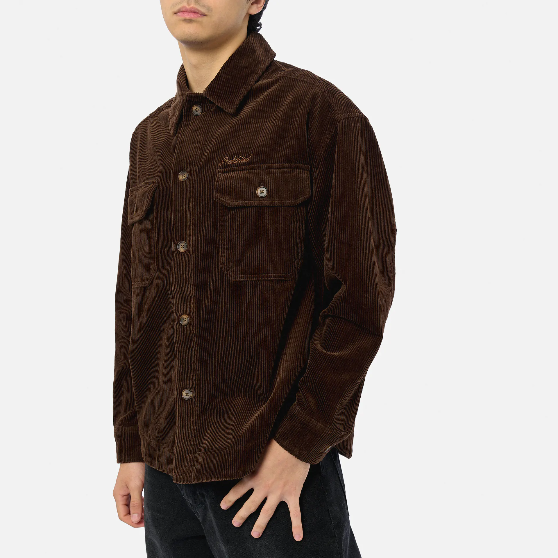 Prohibited Corduroy Overshirt Brown