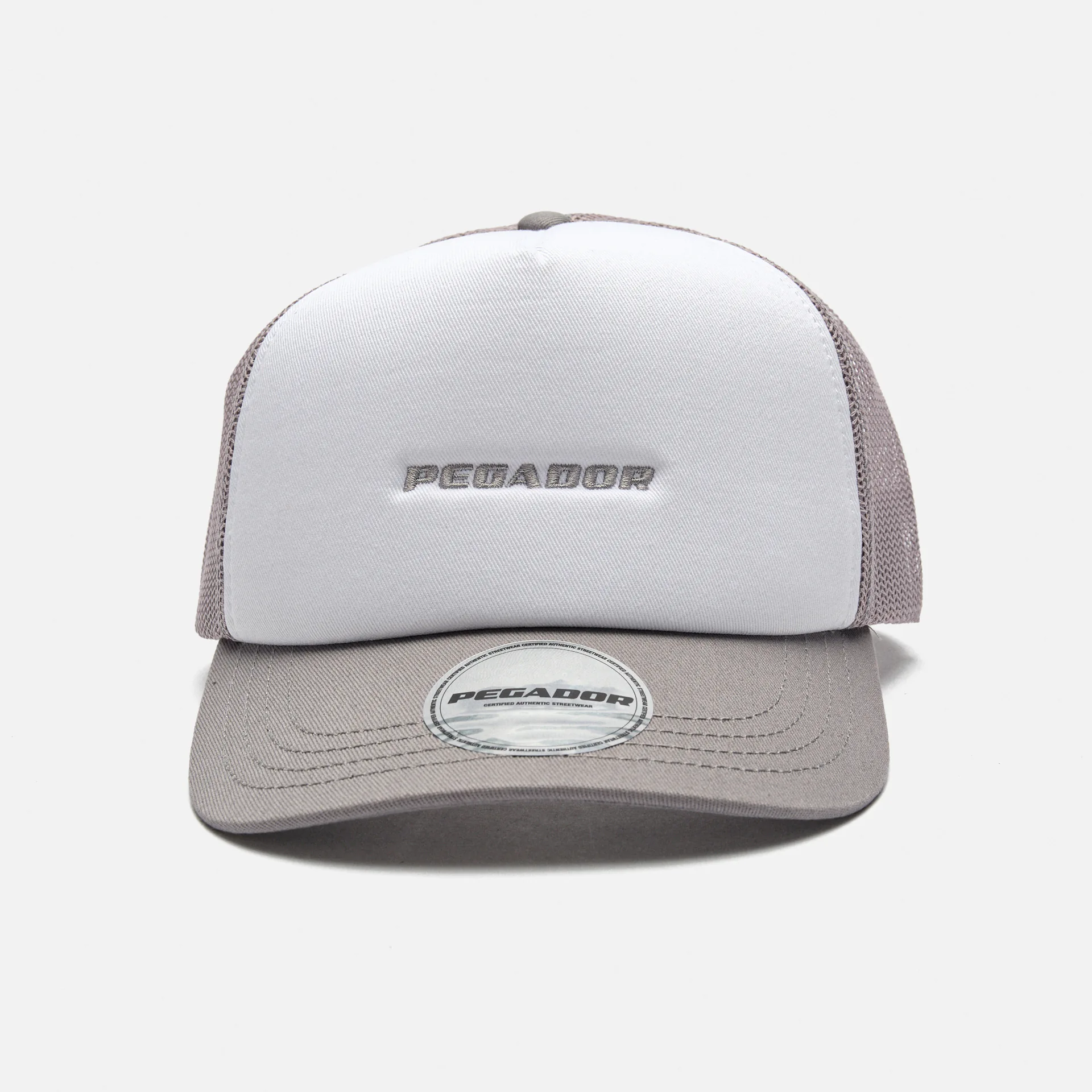 PEGADOR Logo Baseball Trucker Cap White/Cool Grey