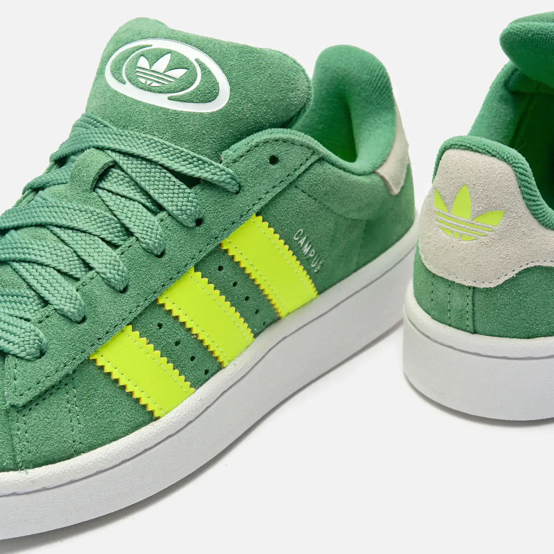 adidas Originals Campus 00s Sneaker J Preloved Green Solar Yellow Footwear White