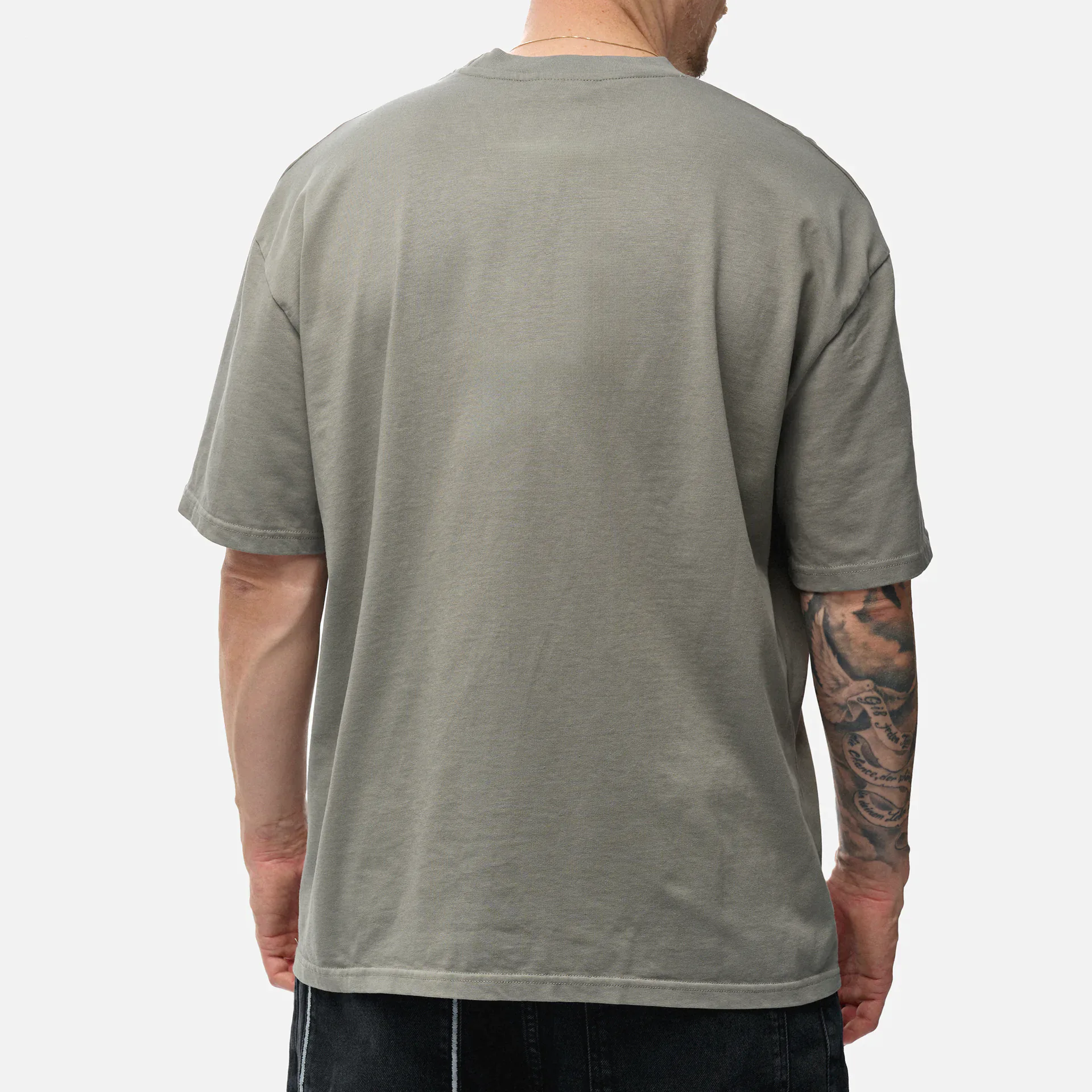 PEGADOR Logo Oversized T-Shirt Washed Cool Grey/White/Gum