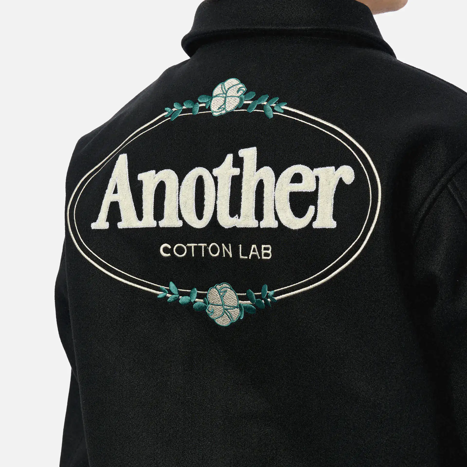 Another Cotton Chest Logo College Jacke Black