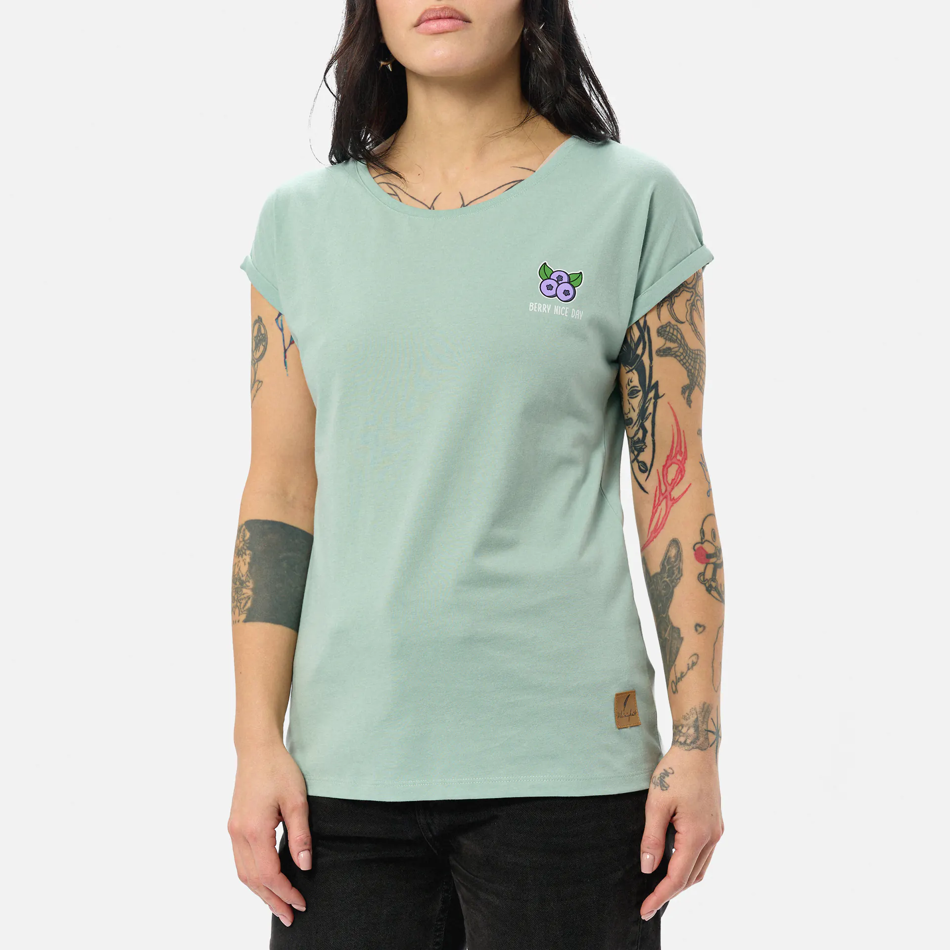 Kleinigkeit Görls Normalfit T-Shirt Berry Nice Celadon