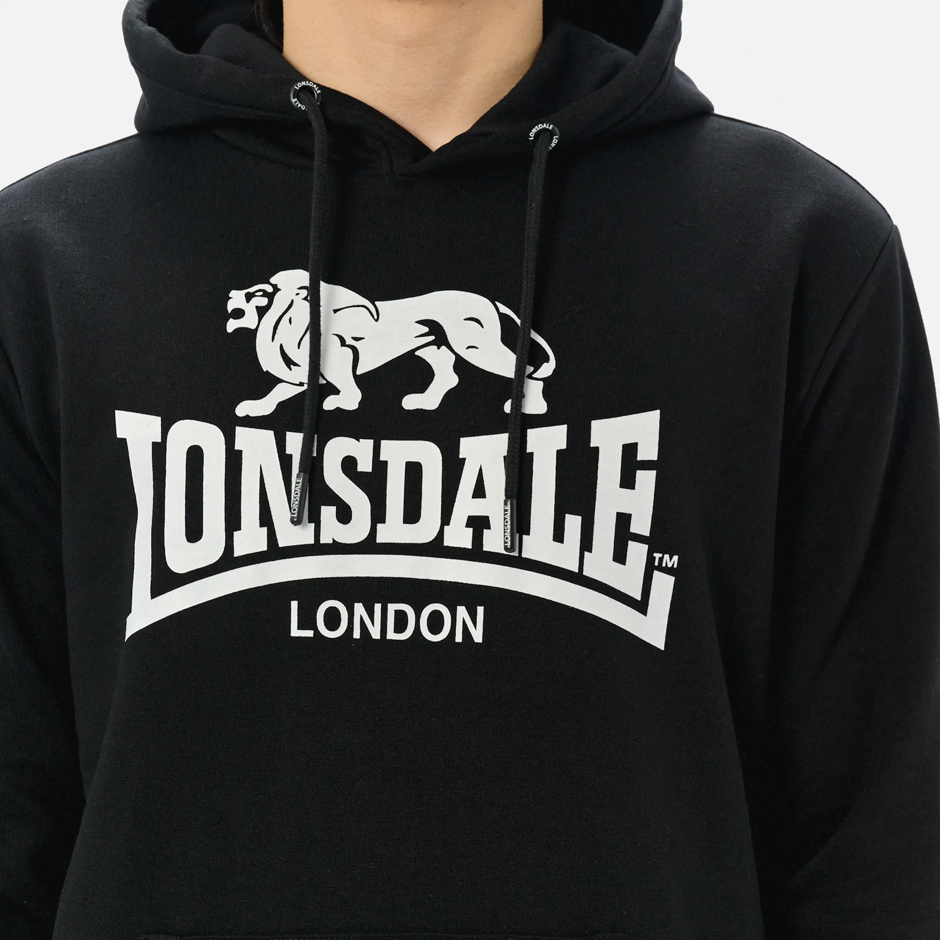 Lonsdale FREMINGTON Hoodie Black/White