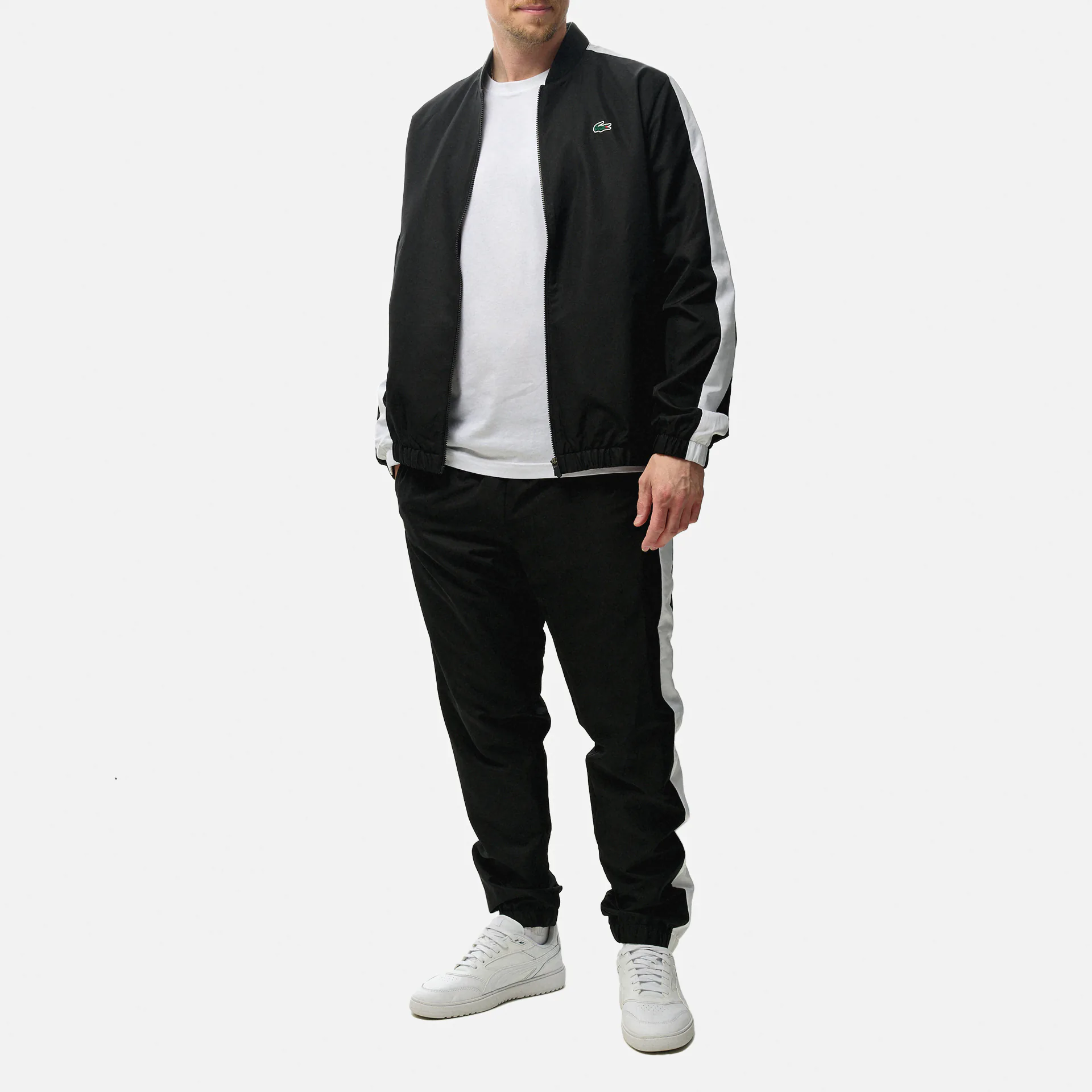 Lacoste Colorblock Tennis Tracksuit Black/White