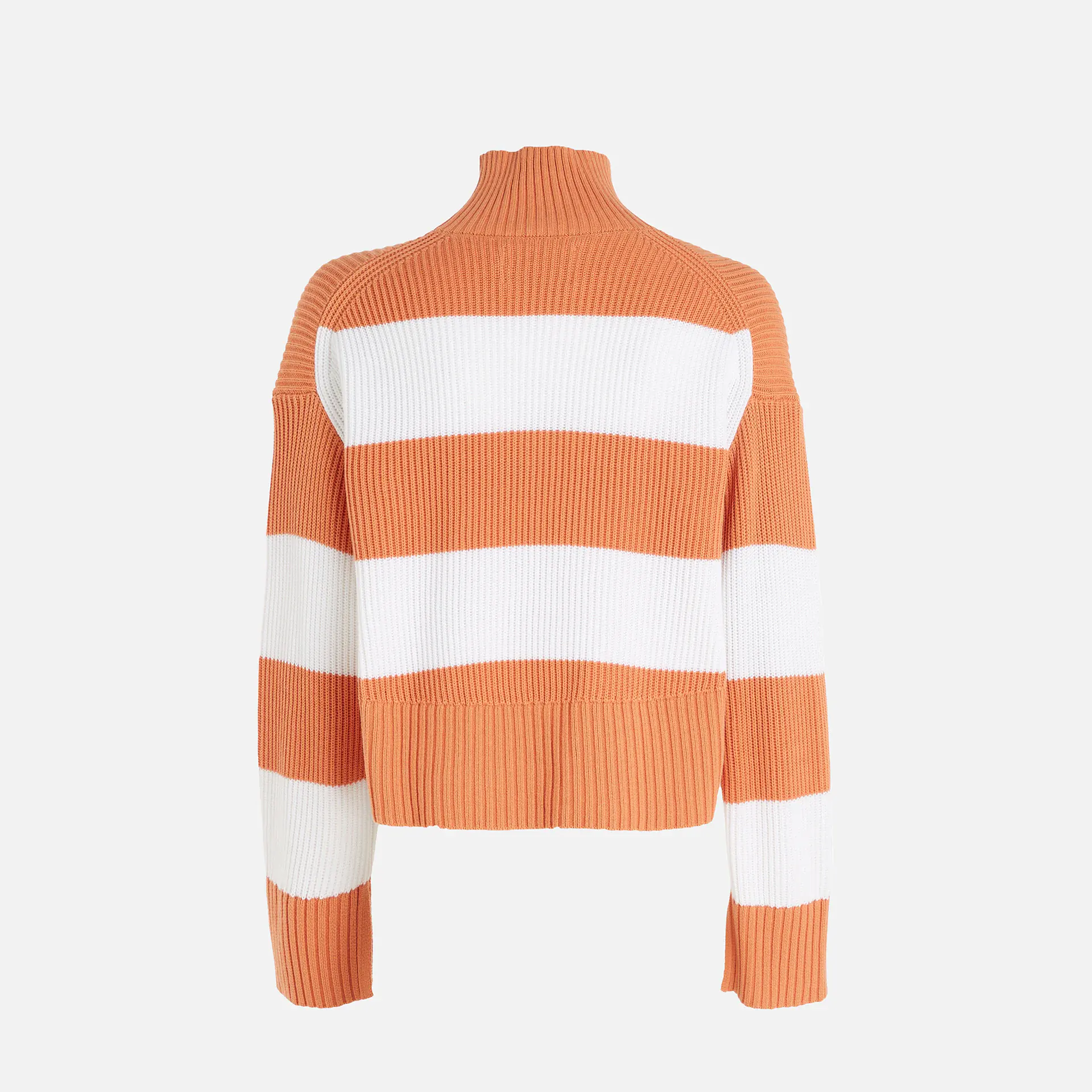 Calvin Klein Jeans Label Chunky Sweater Ivory/Tropical Orange