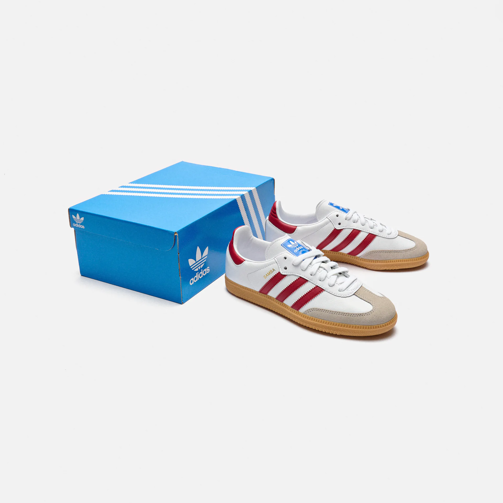 adidas Originals Samba OG Sneaker Cloud White/Collegiate Burgundy/Gum