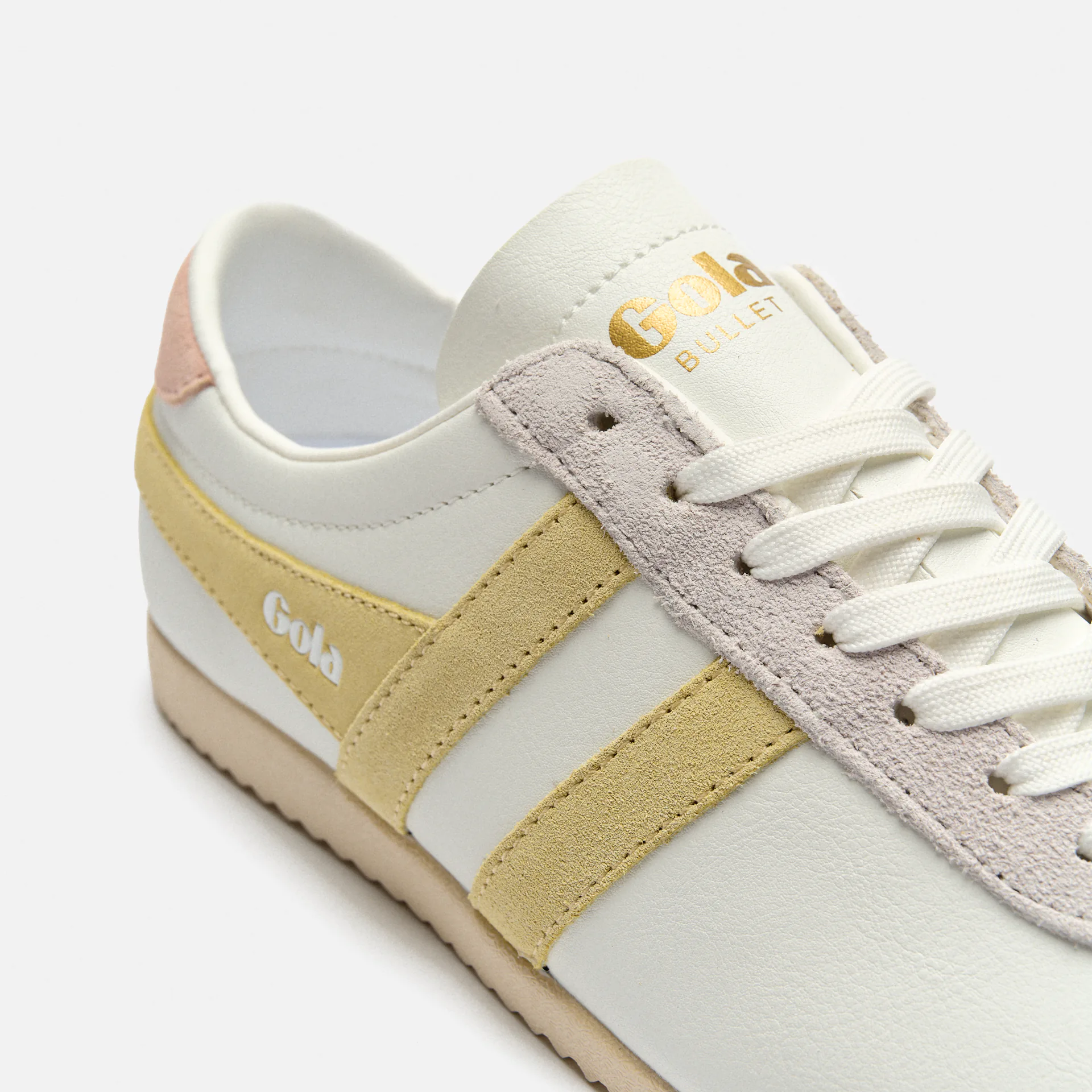 Gola Bullet Pure Sneaker White/Lemon/Pearl Pink