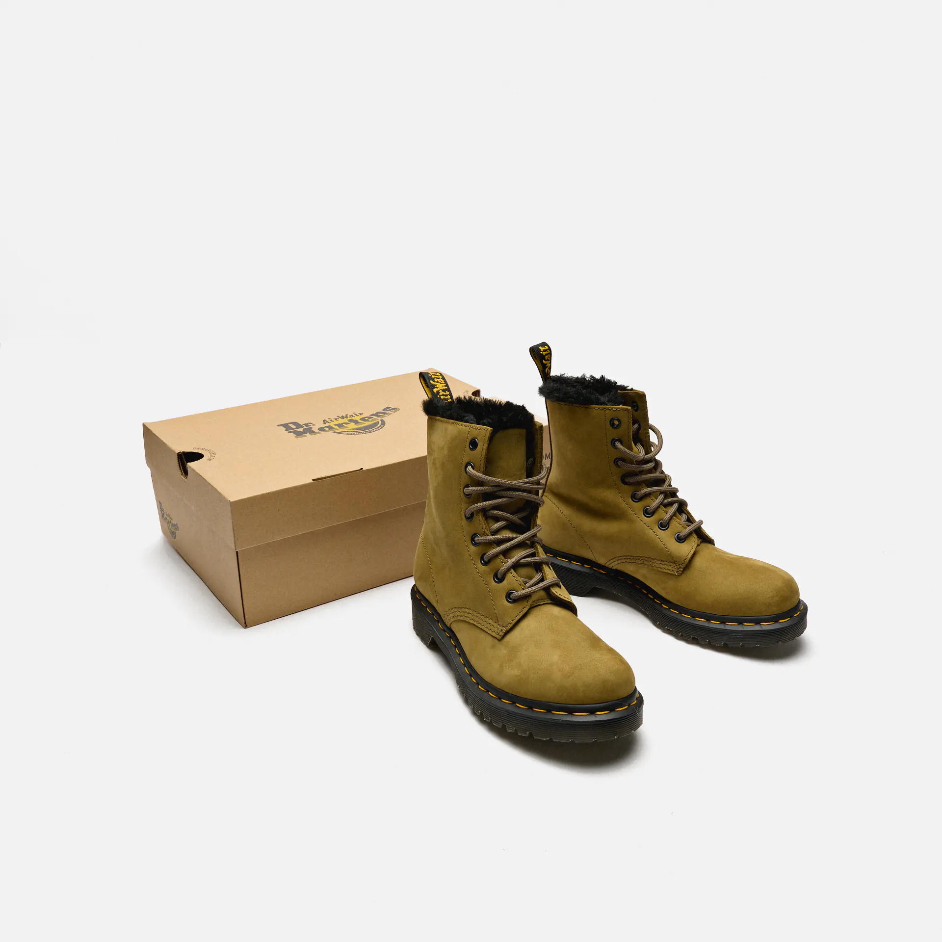 Dr. Martens 1460 Serena Boots Olive