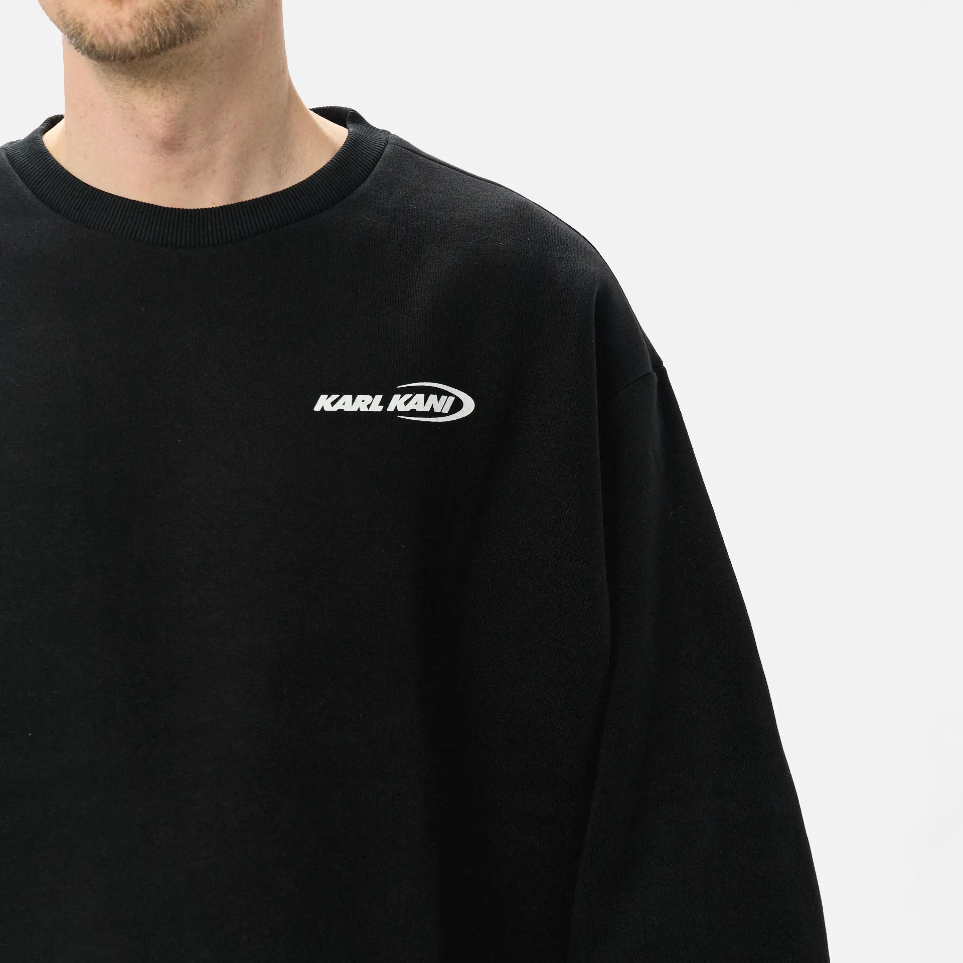 Karl Kani Woven Signature Resist Love Crewneck Black