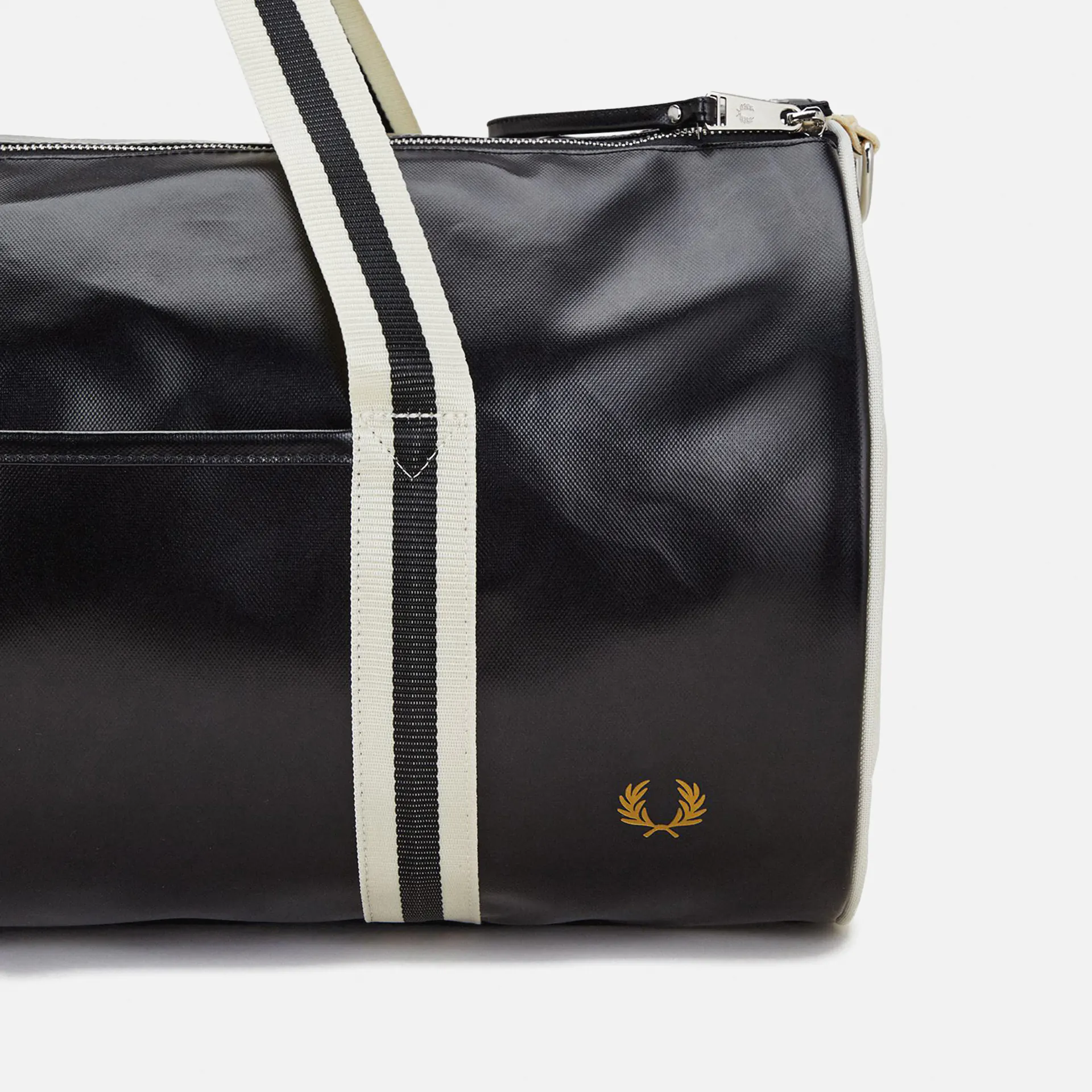 Fred Perry Classic Large Barrel Bag Black/Ecru