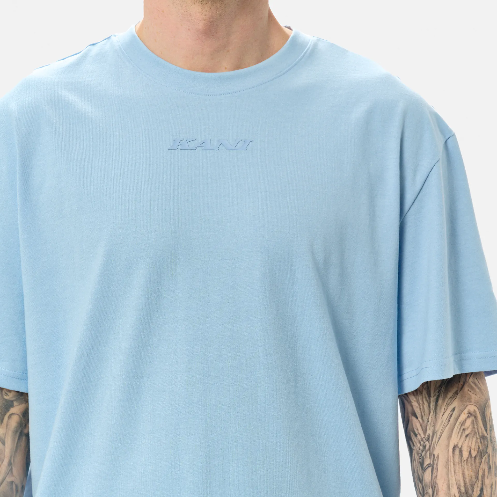 Karl Kani Retro T&L Backprint T-Shirt Light Blue/White