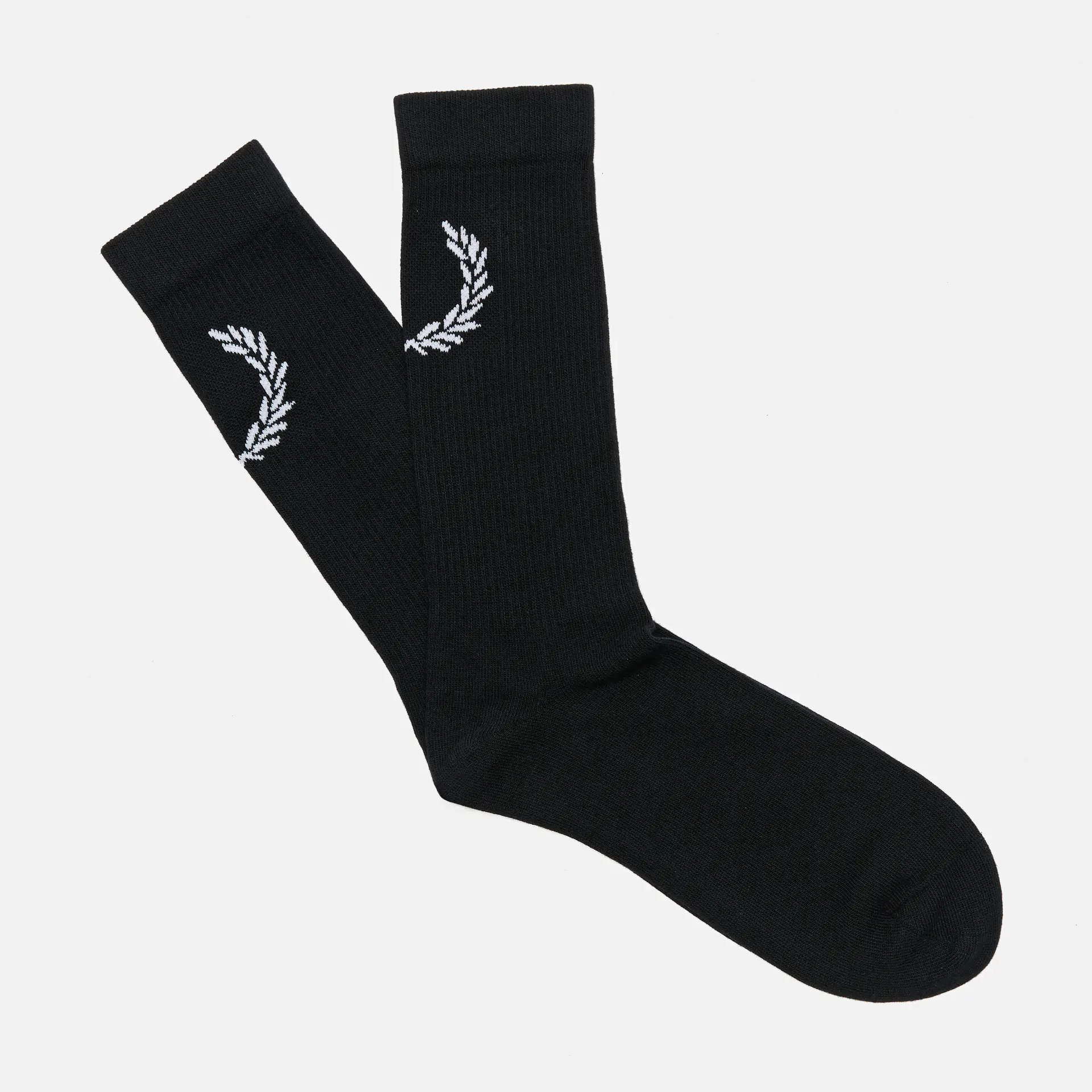 Fred Perry Laurel Wreath Jacquard Socks Black/Snow White